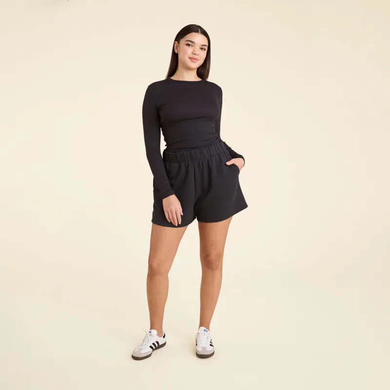 Vintage Fleece Short | Black sold by nuuds