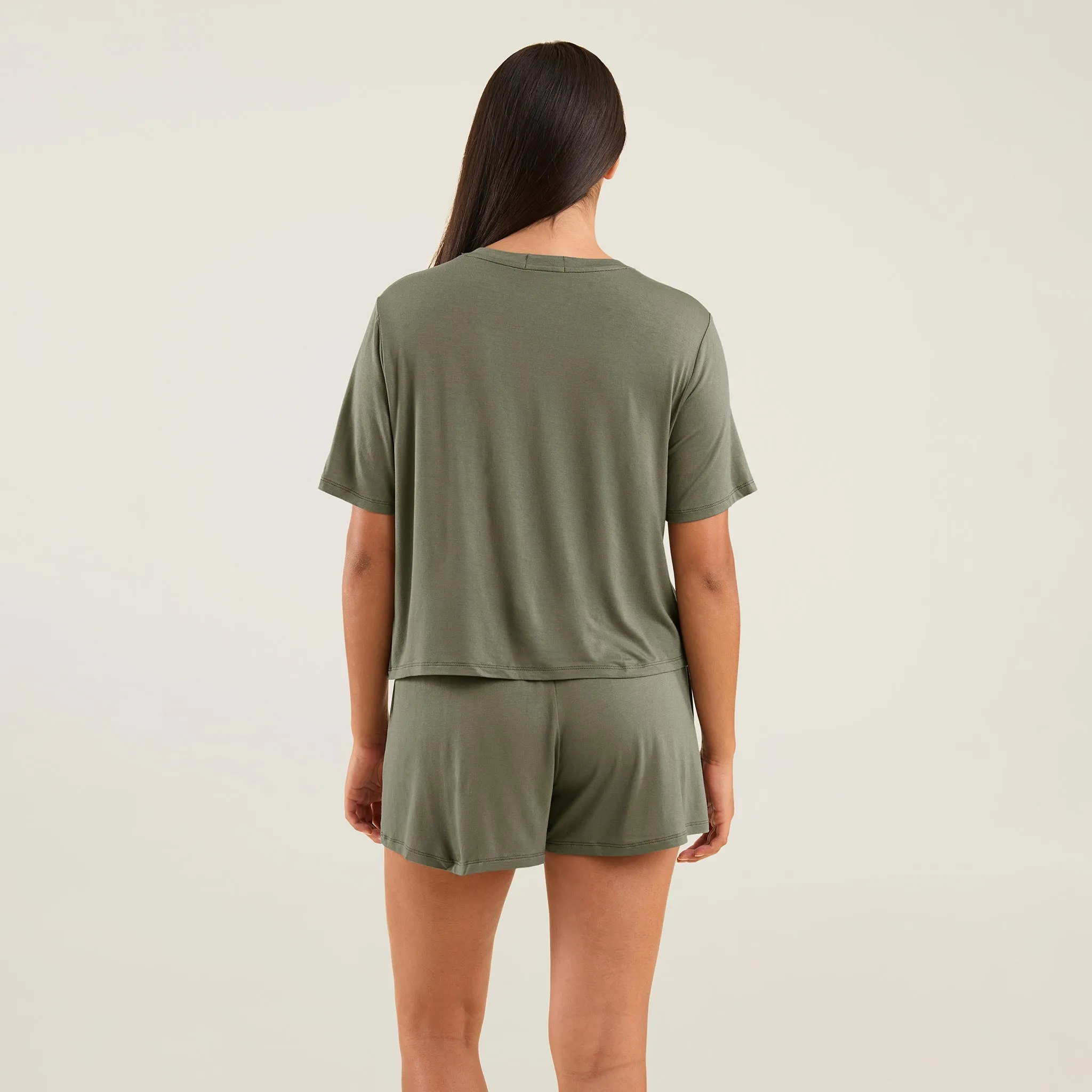 Pajama Short Set | Olive sold by nuuds product image thumbnail 4