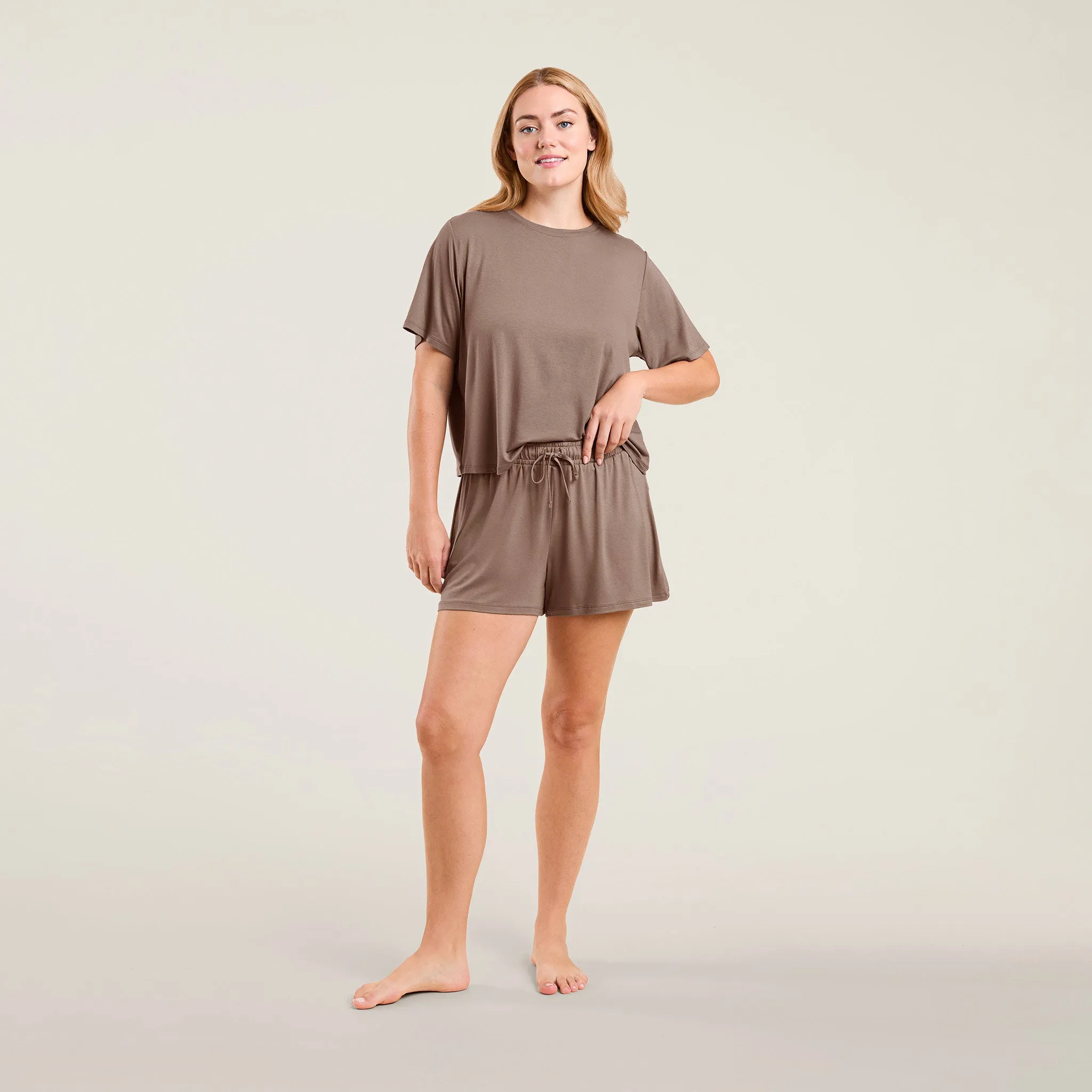 Pajama Short Set | Mocha sold by nuuds product image thumbnail 2