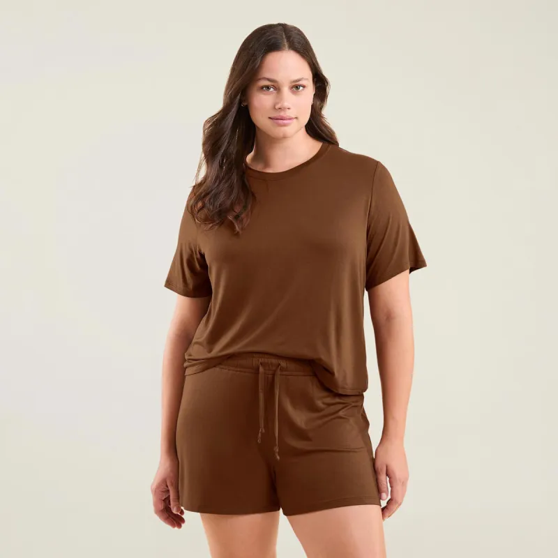 Pajama Short Set | Chocolate sold by nuuds