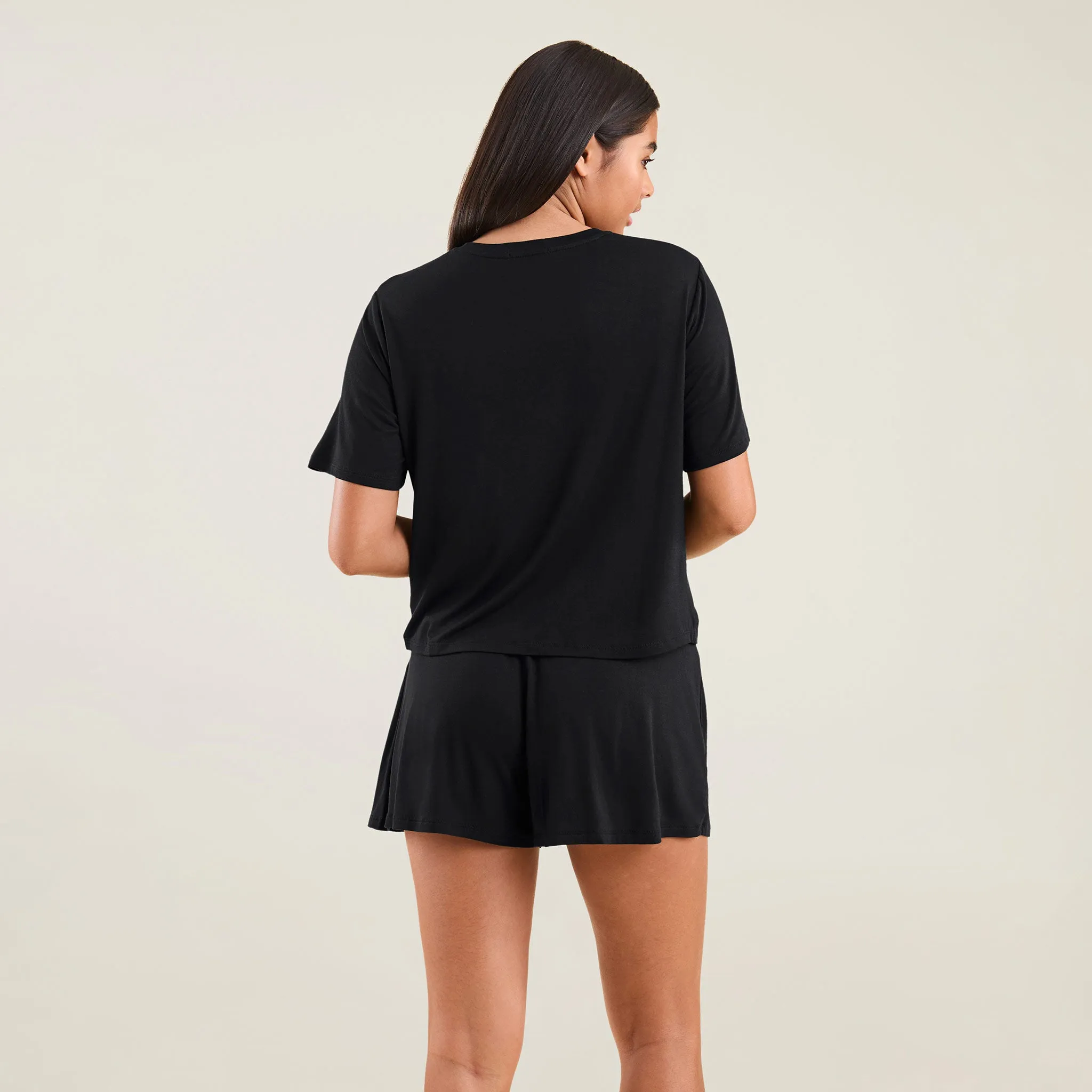 Pajama Short Set | Black sold by nuuds product image thumbnail 4