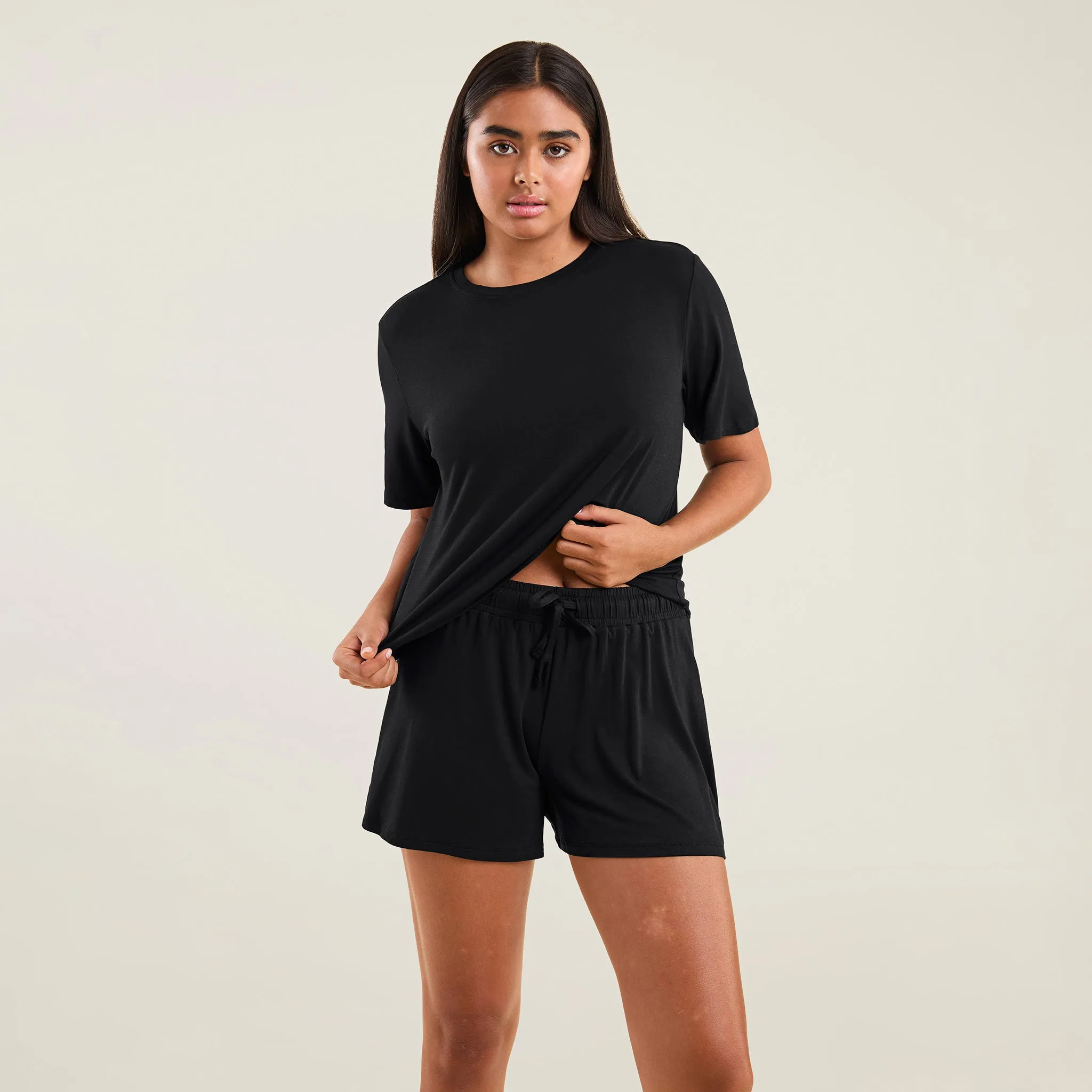 Pajama Short Set | Black sold by nuuds product image thumbnail 5