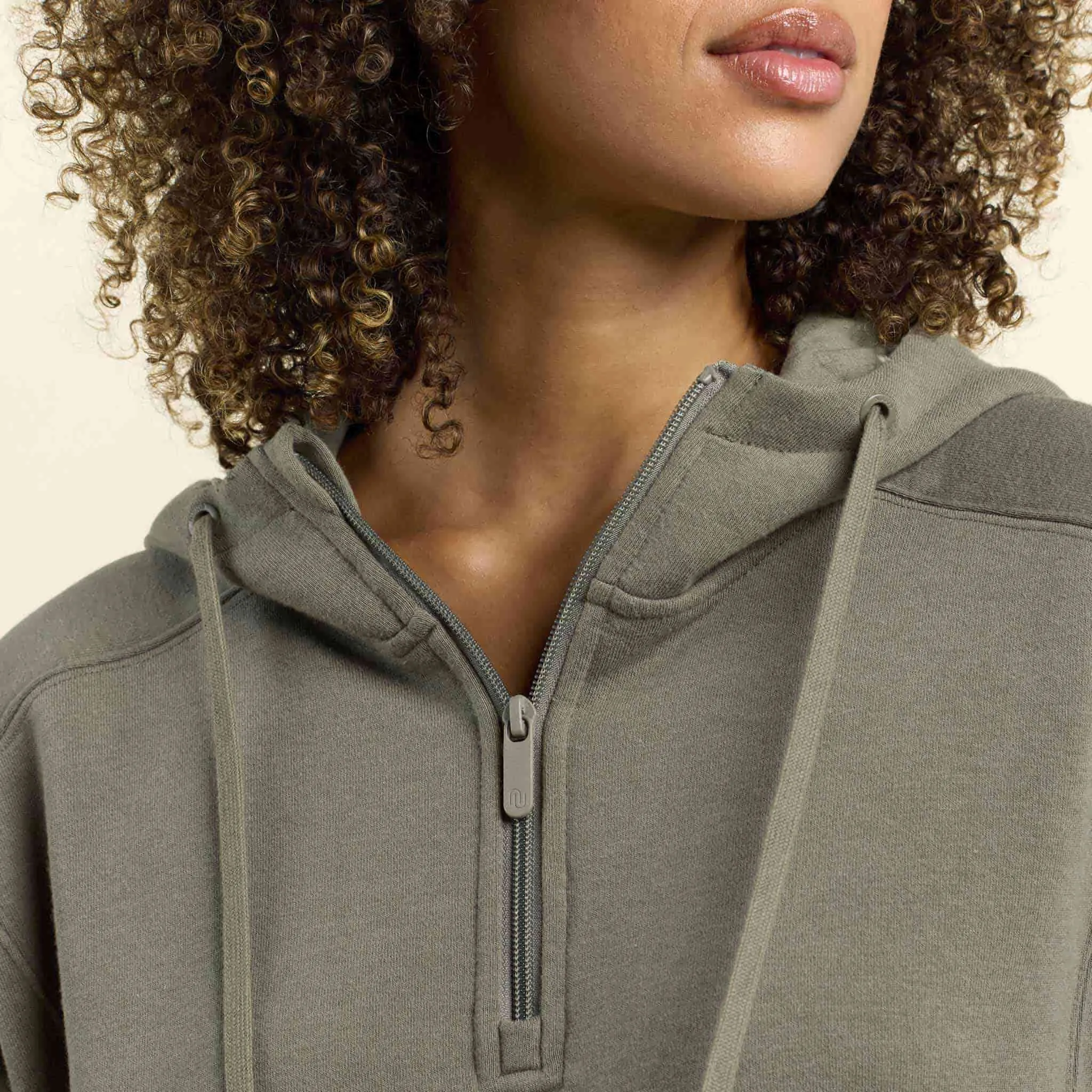 Vintage Fleece Downtime Quarter-Zip | Olive sold by nuuds product image thumbnail 5