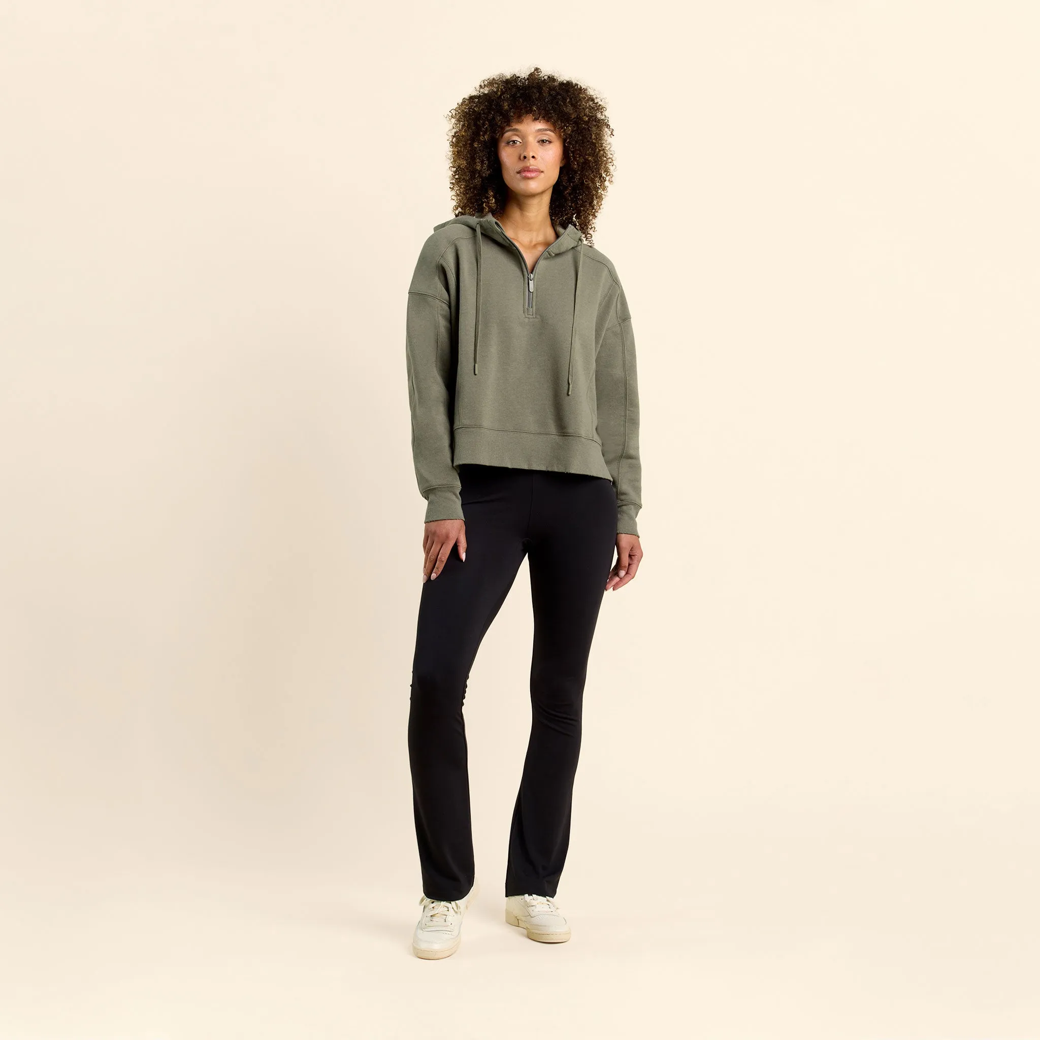 Vintage Fleece Downtime Quarter-Zip | Olive sold by nuuds product image thumbnail 2
