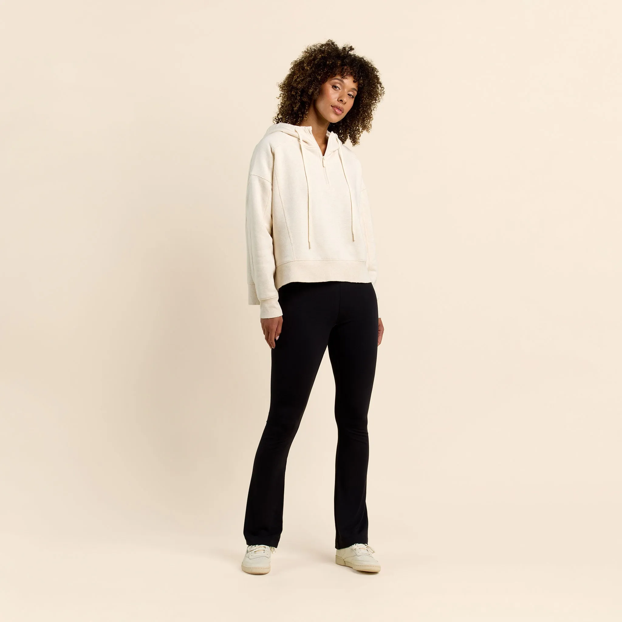 Vintage Fleece Downtime Quarter-Zip | Heather Bone sold by nuuds product image thumbnail 2