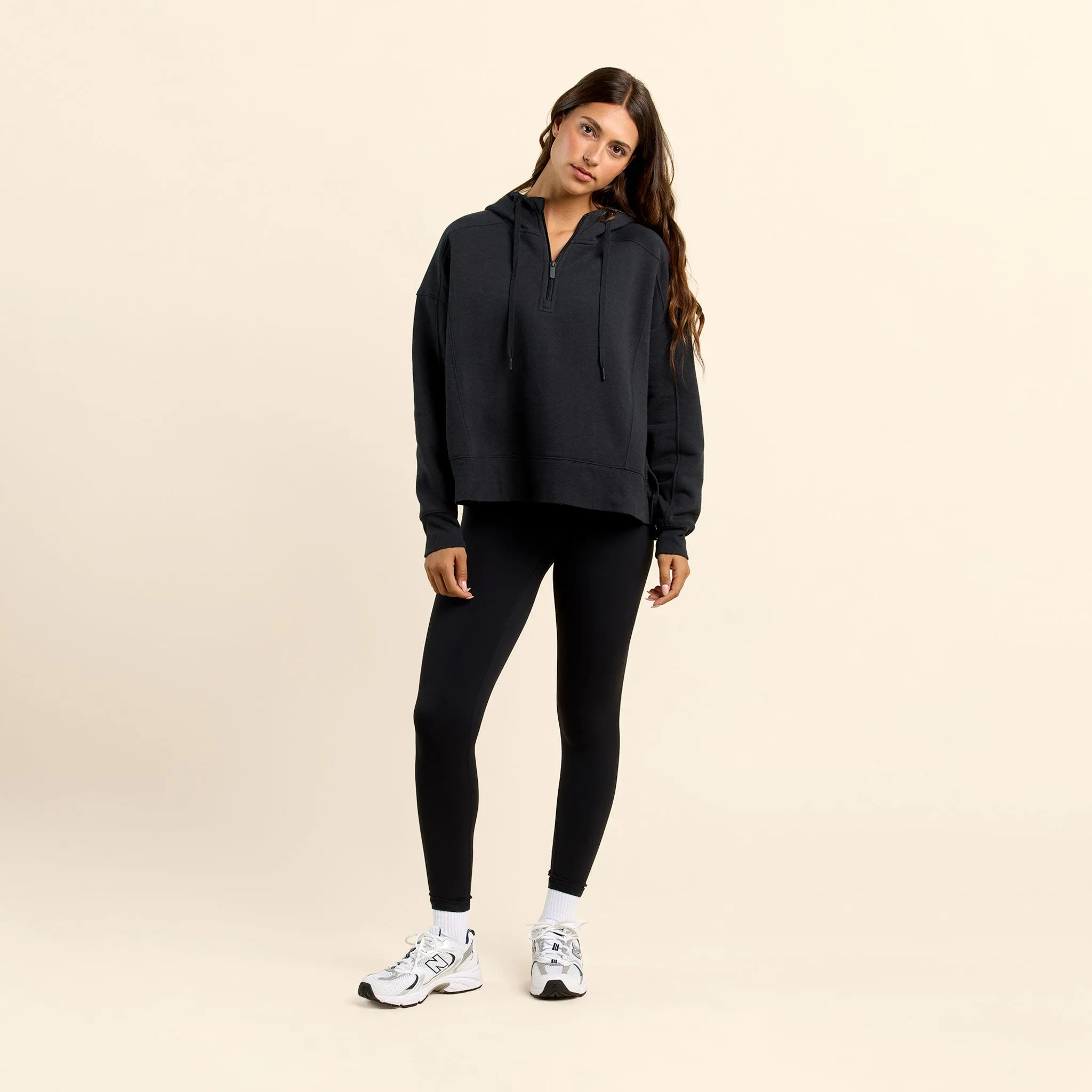 Vintage Fleece Downtime Quarter-Zip | Black sold by nuuds product image thumbnail 2