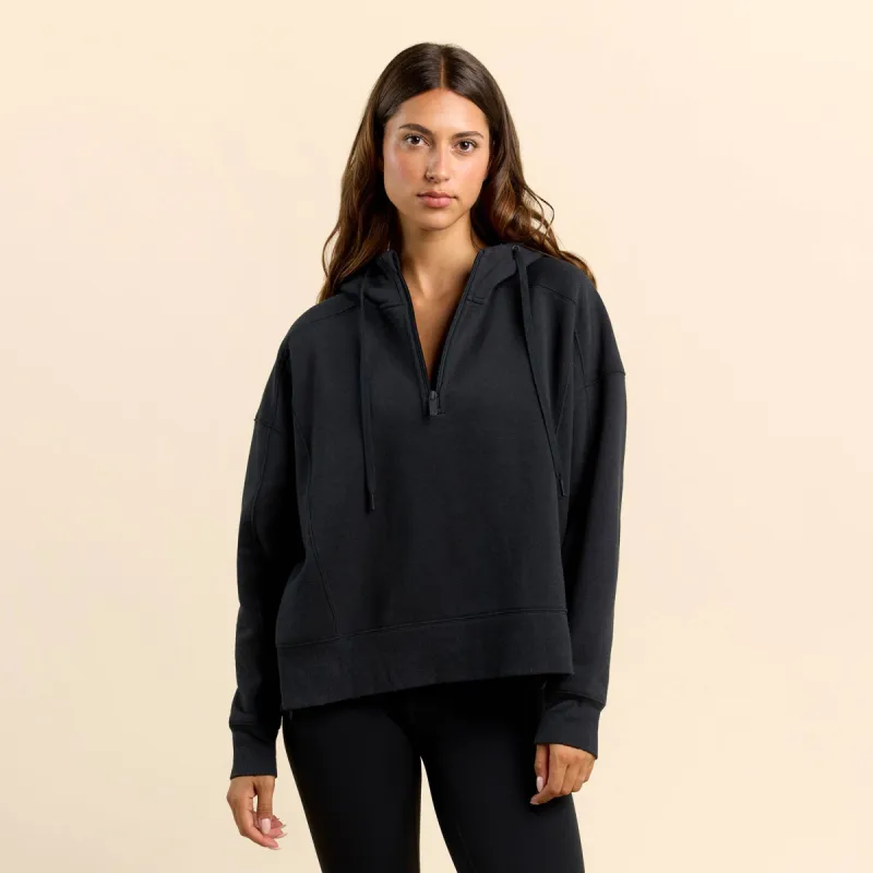 Vintage Fleece Downtime Quarter-Zip | Black sold by nuuds