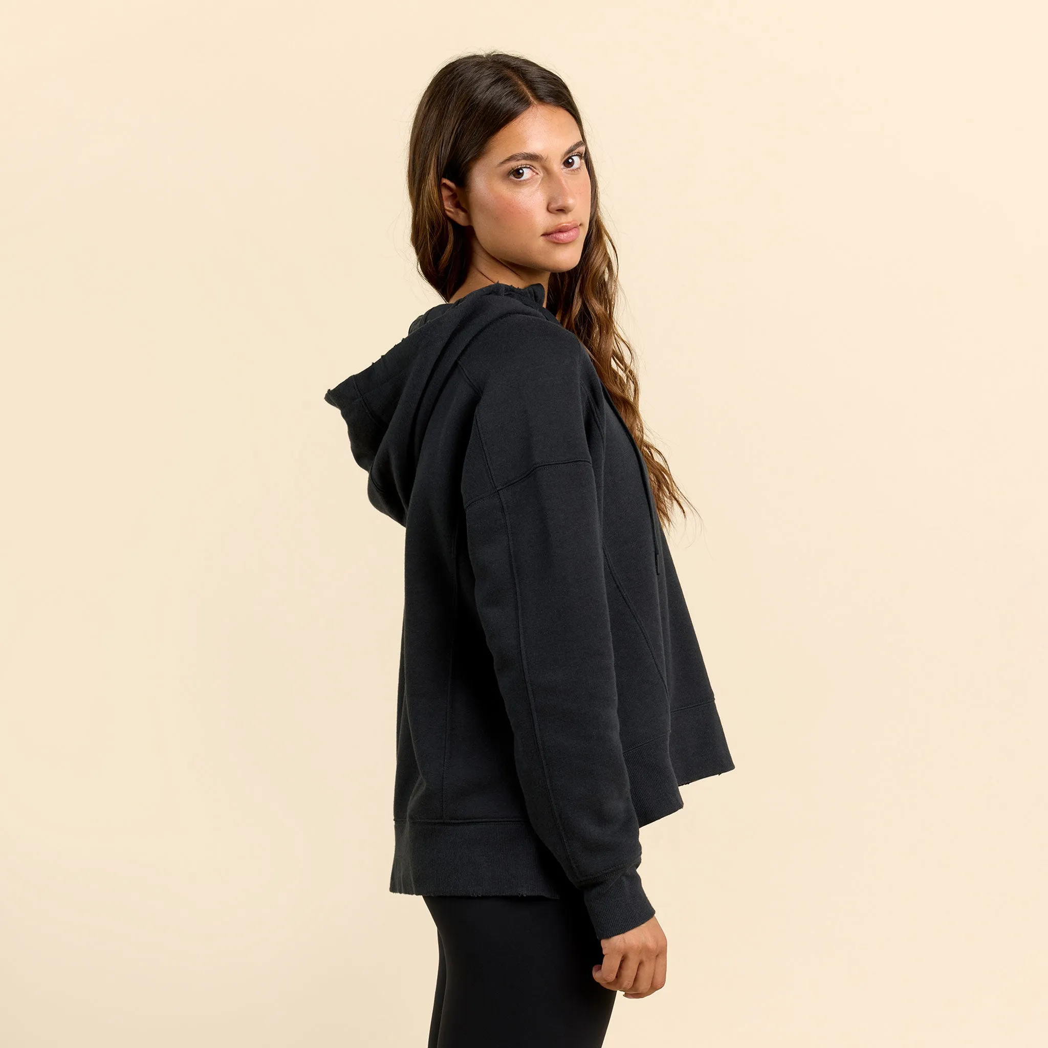 Vintage Fleece Downtime Quarter-Zip | Black sold by nuuds product image thumbnail 3
