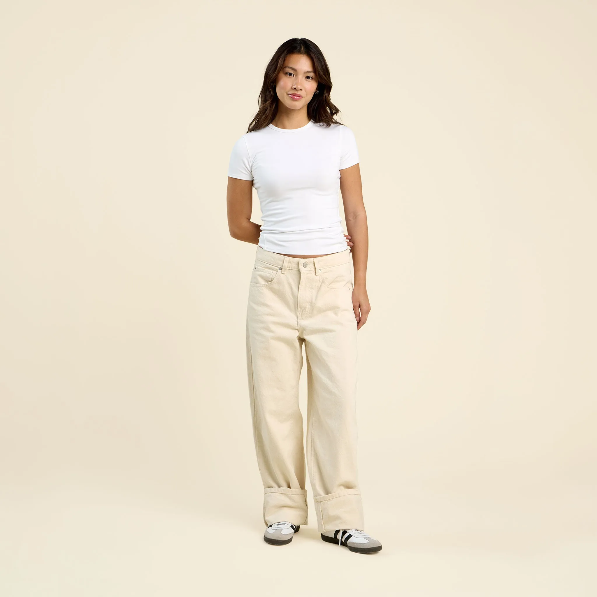 SwiftStretch Seamed Tee | White sold by nuuds product image thumbnail 2