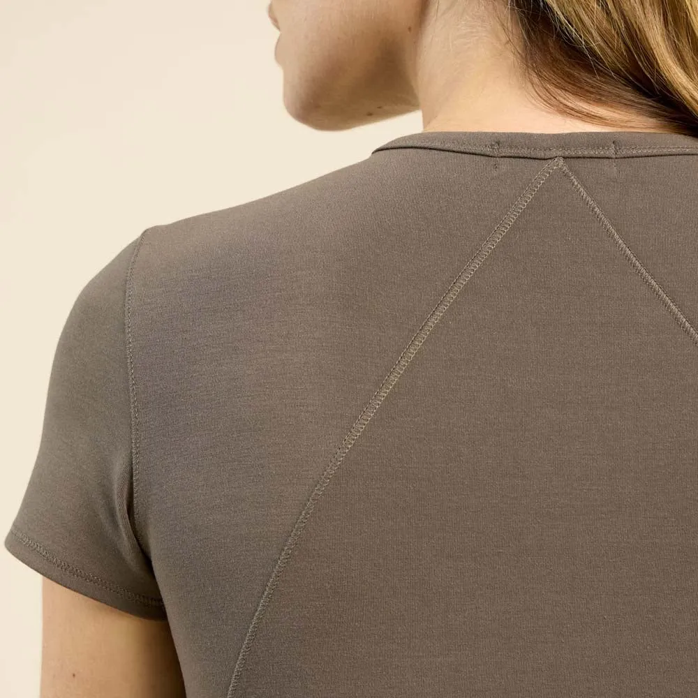SwiftStretch Seamed Tee | Mocha sold by nuuds product image thumbnail 5