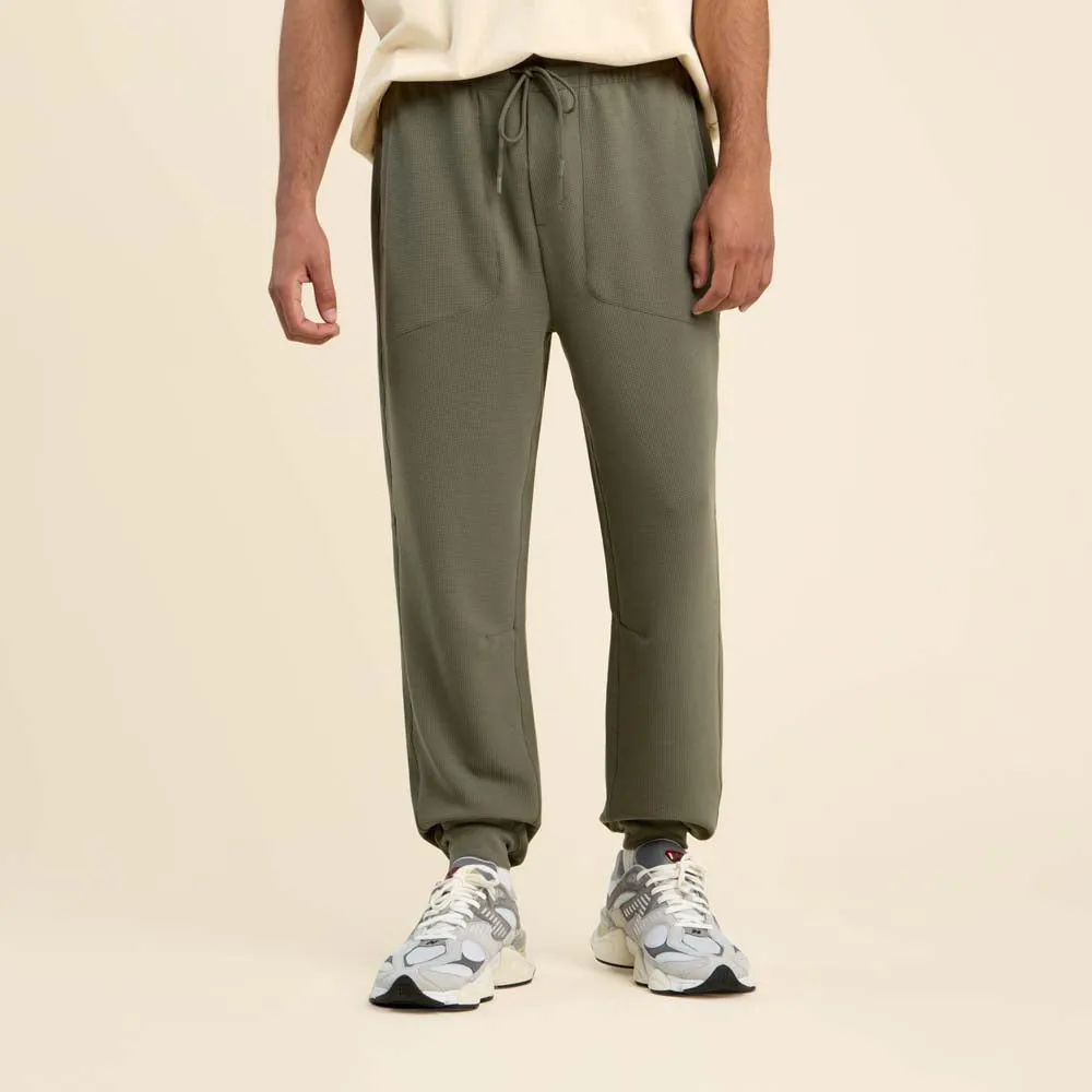 Men's Performance Waffle Jogger | Olive sold by nuuds