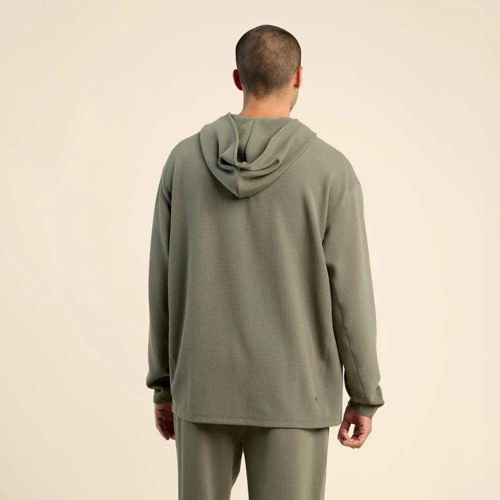 Men's Performance Waffle Hoodie | Olive sold by nuuds product image thumbnail 4