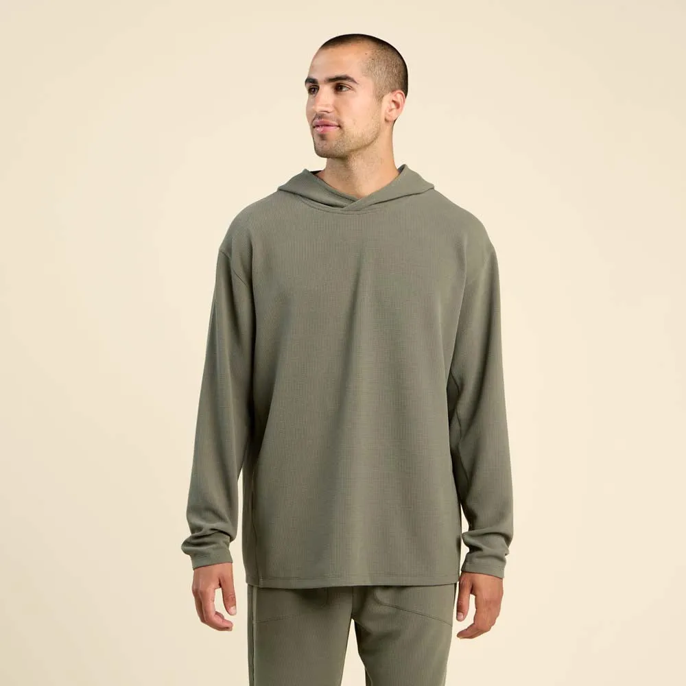 Men's Performance Waffle Hoodie | Olive sold by nuuds