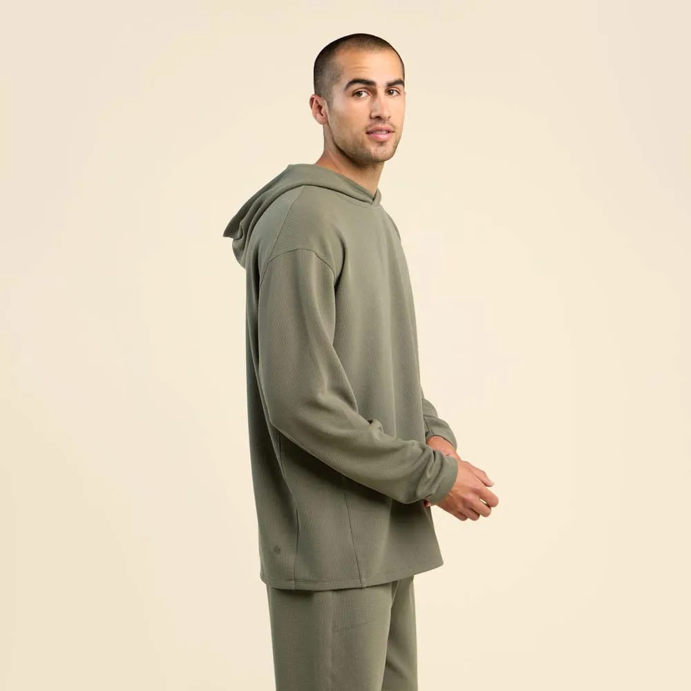 Men's Performance Waffle Hoodie | Olive sold by nuuds product image thumbnail 3