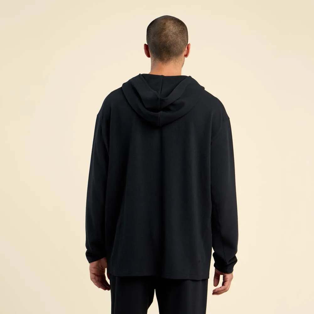 Men's Performance Waffle Hoodie | Black sold by nuuds product image thumbnail 4