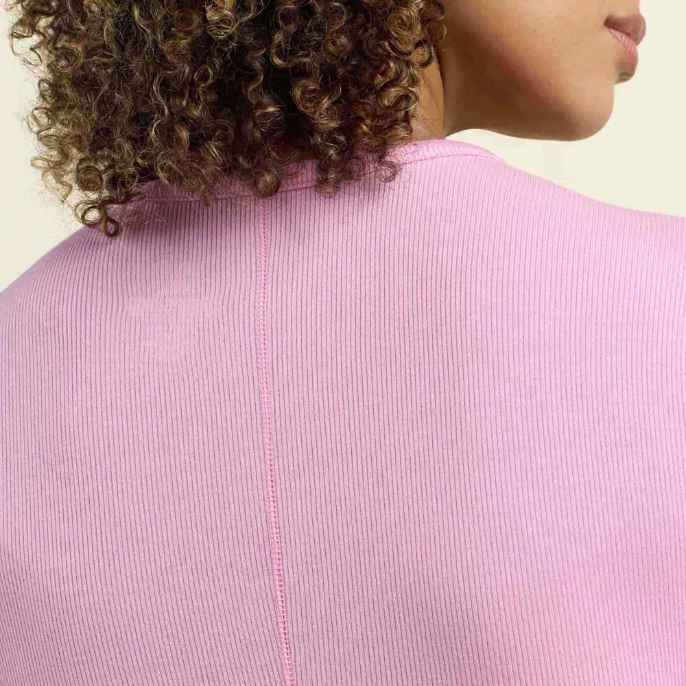 Slinky Rib Long Sleeve Shirt | Bubblegum Pink sold by nuuds product image thumbnail 5