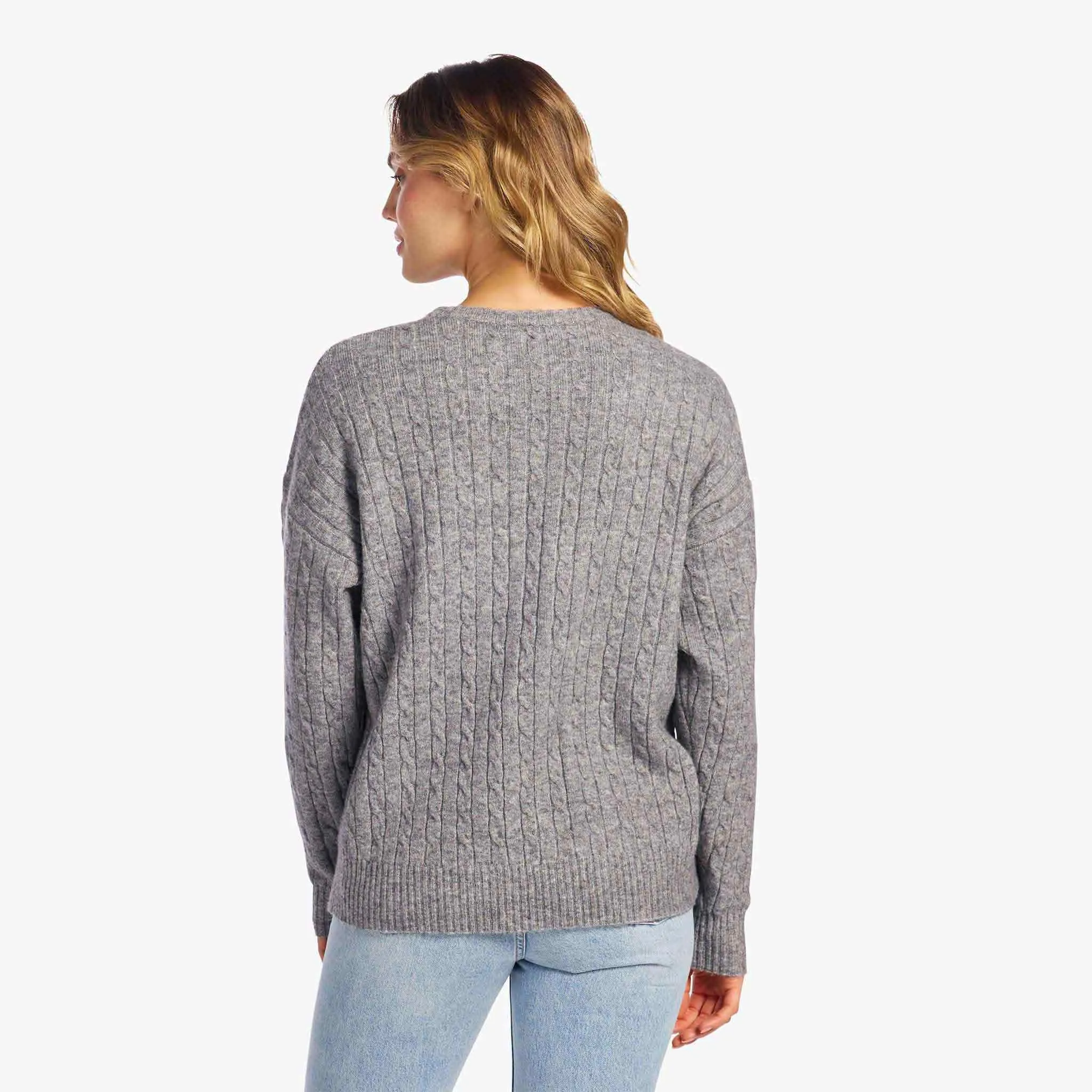 Cozy Knit Cable Crewneck Sweater sold by nuuds product image thumbnail 4