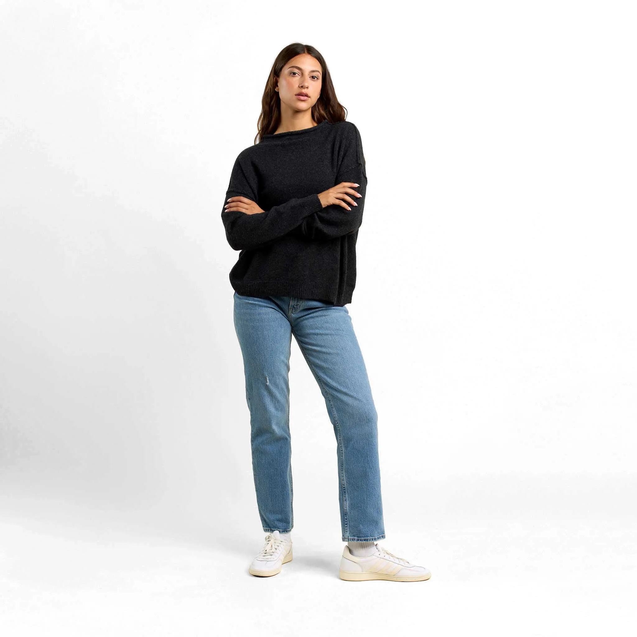 Cozy Knit Mock Neck Sweater sold by nuuds product image thumbnail 2