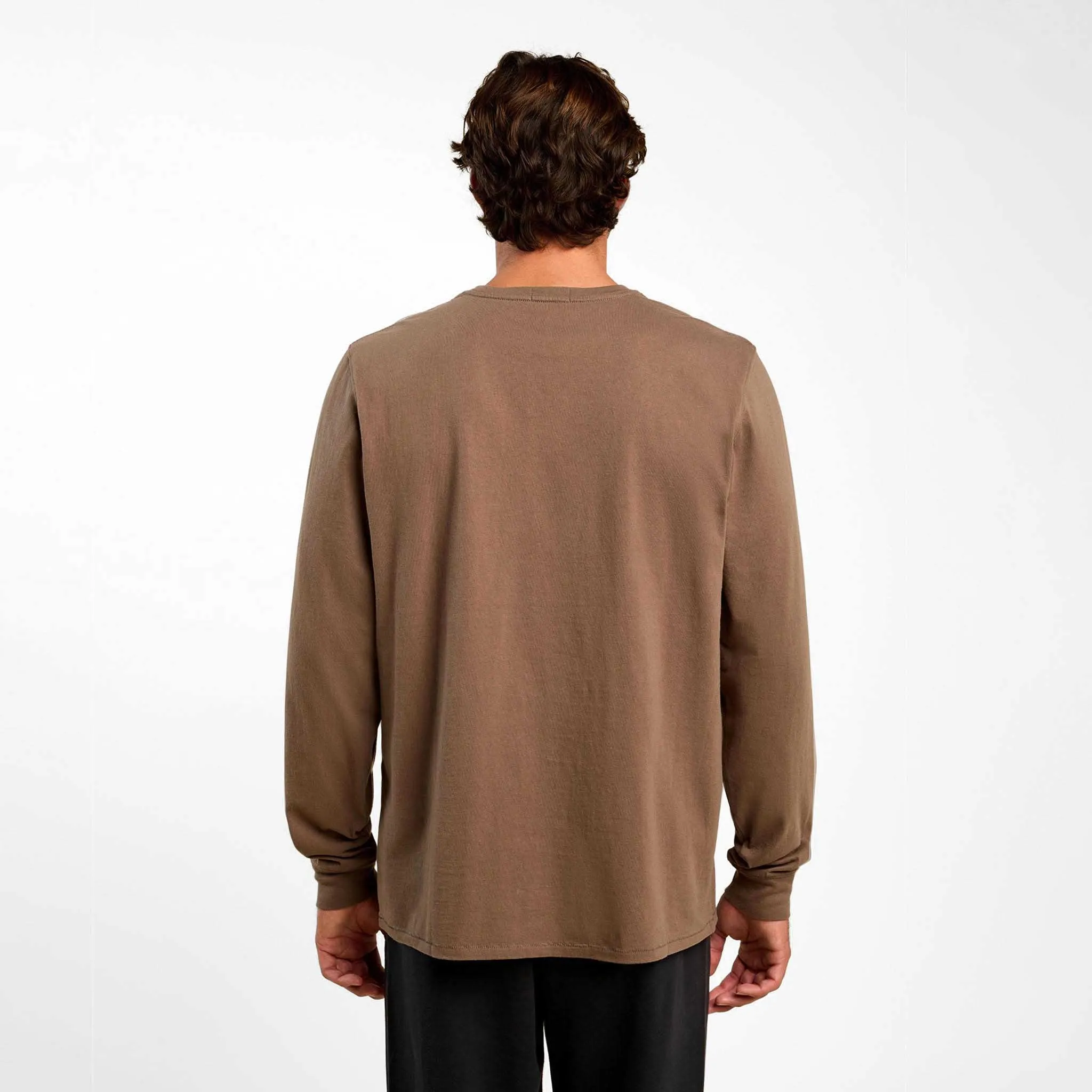 Vintage Cotton Men's Long Sleeve Everyday T-Shirt | Mocha sold by nuuds product image thumbnail 4