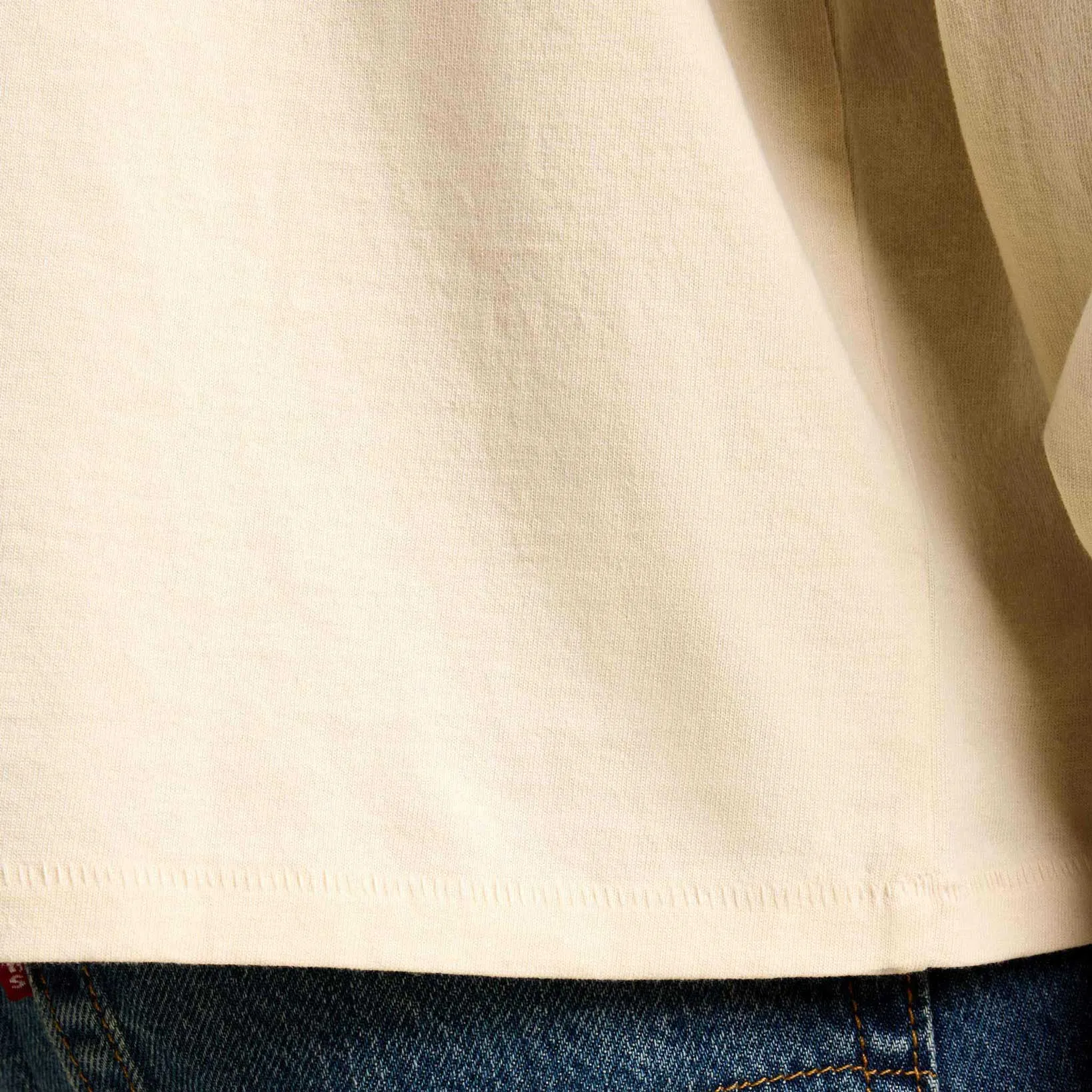 Vintage Cotton Men's Long Sleeve Everyday T-Shirt | Bone sold by nuuds product image thumbnail 5