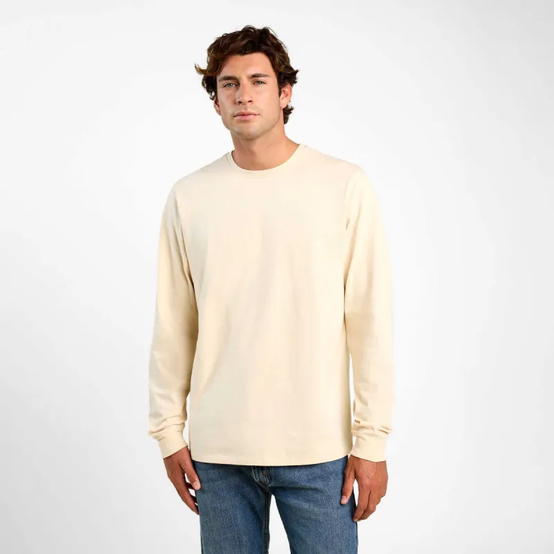 Vintage Cotton Men's Long Sleeve Everyday T-Shirt | Bone sold by nuuds