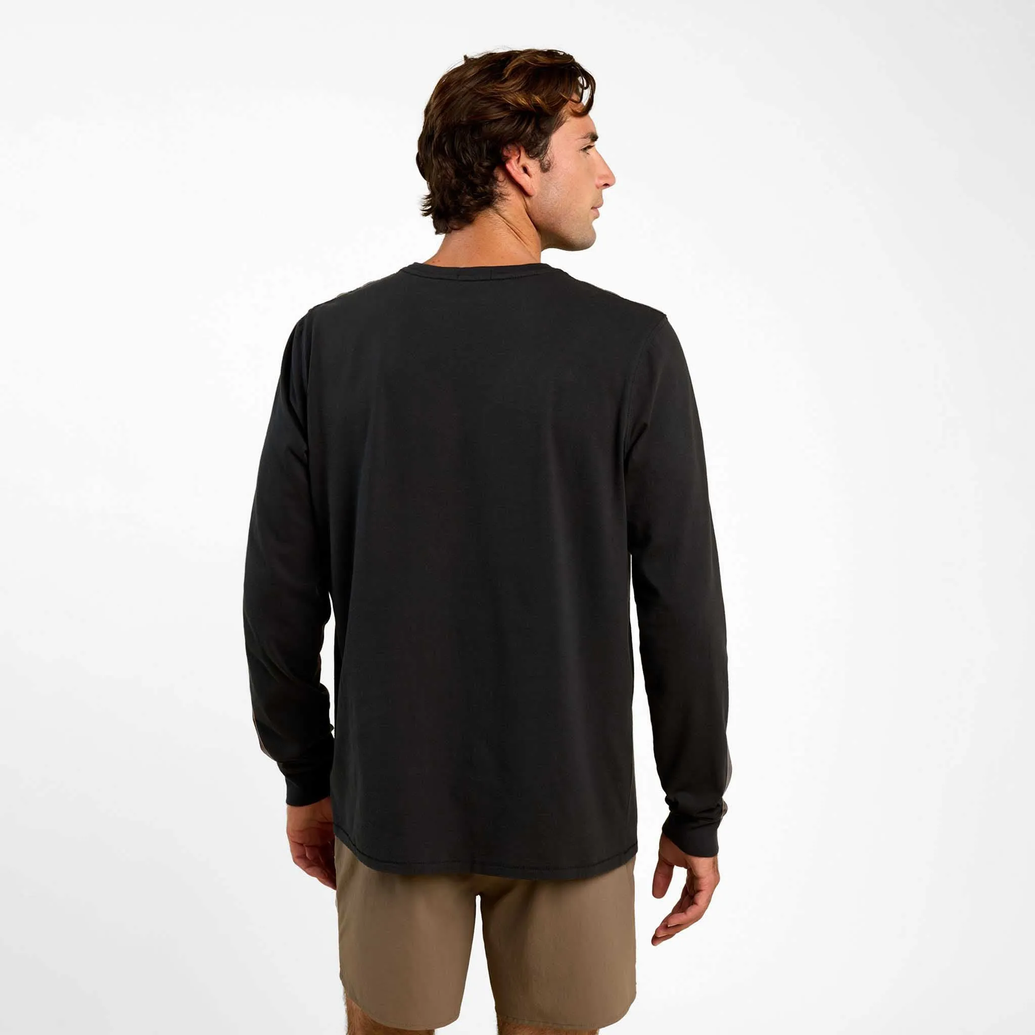 Vintage Cotton Men's Long Sleeve Everyday T-Shirt | Black sold by nuuds product image thumbnail 4