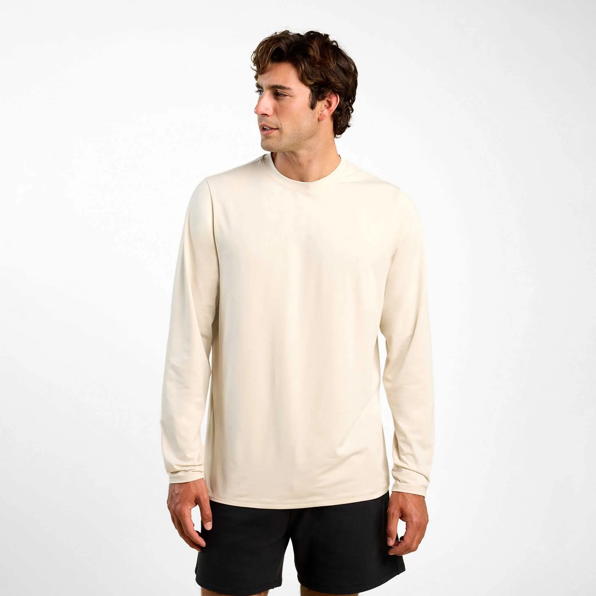 Men's Long Sleeve Movement Tee | Linen sold by nuuds