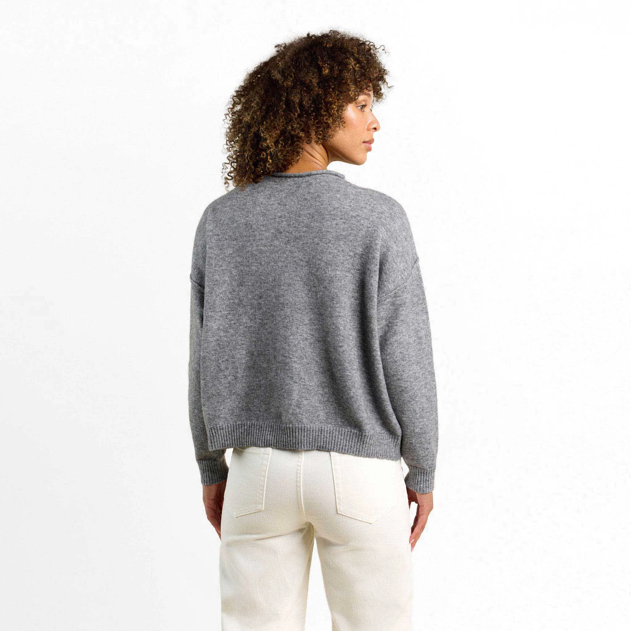 Cozy Knit Mock Neck Sweater | Charcoal sold by nuuds product image thumbnail 4