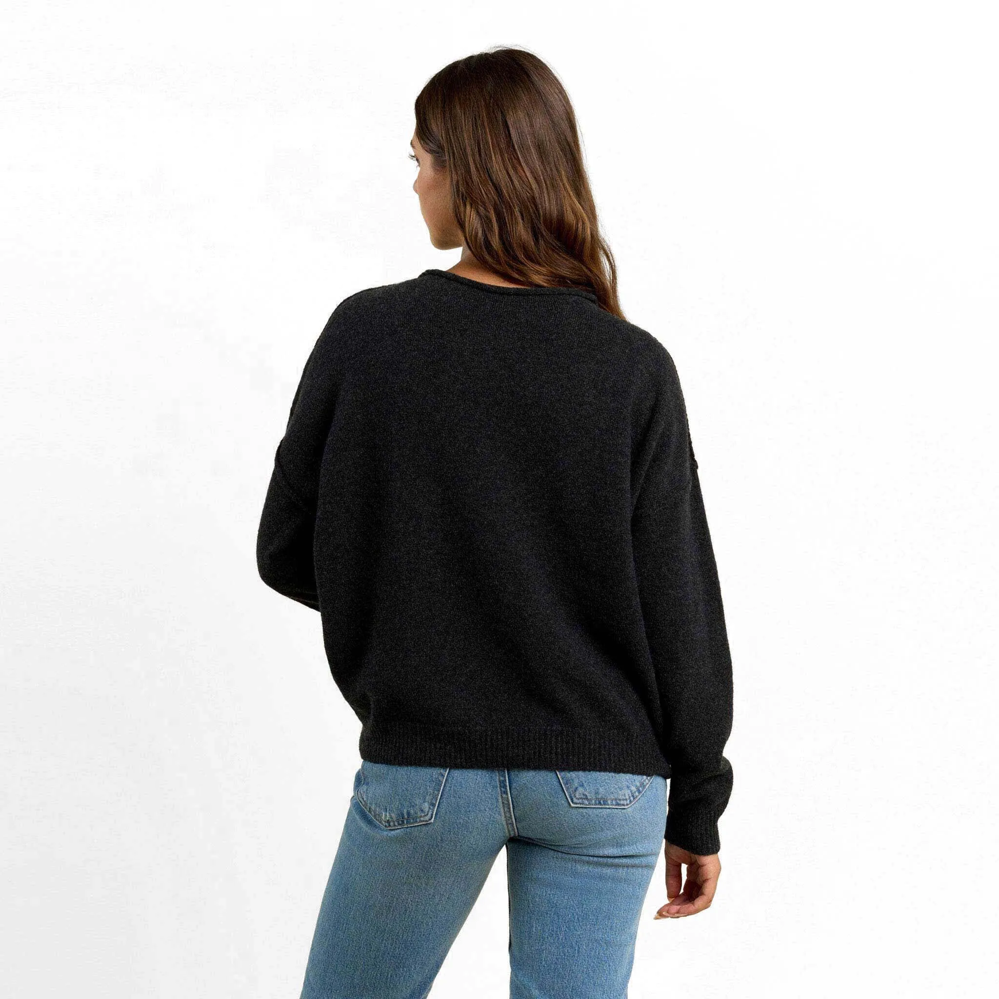 Cozy Knit Mock Neck Sweater | Black sold by nuuds product image thumbnail 4