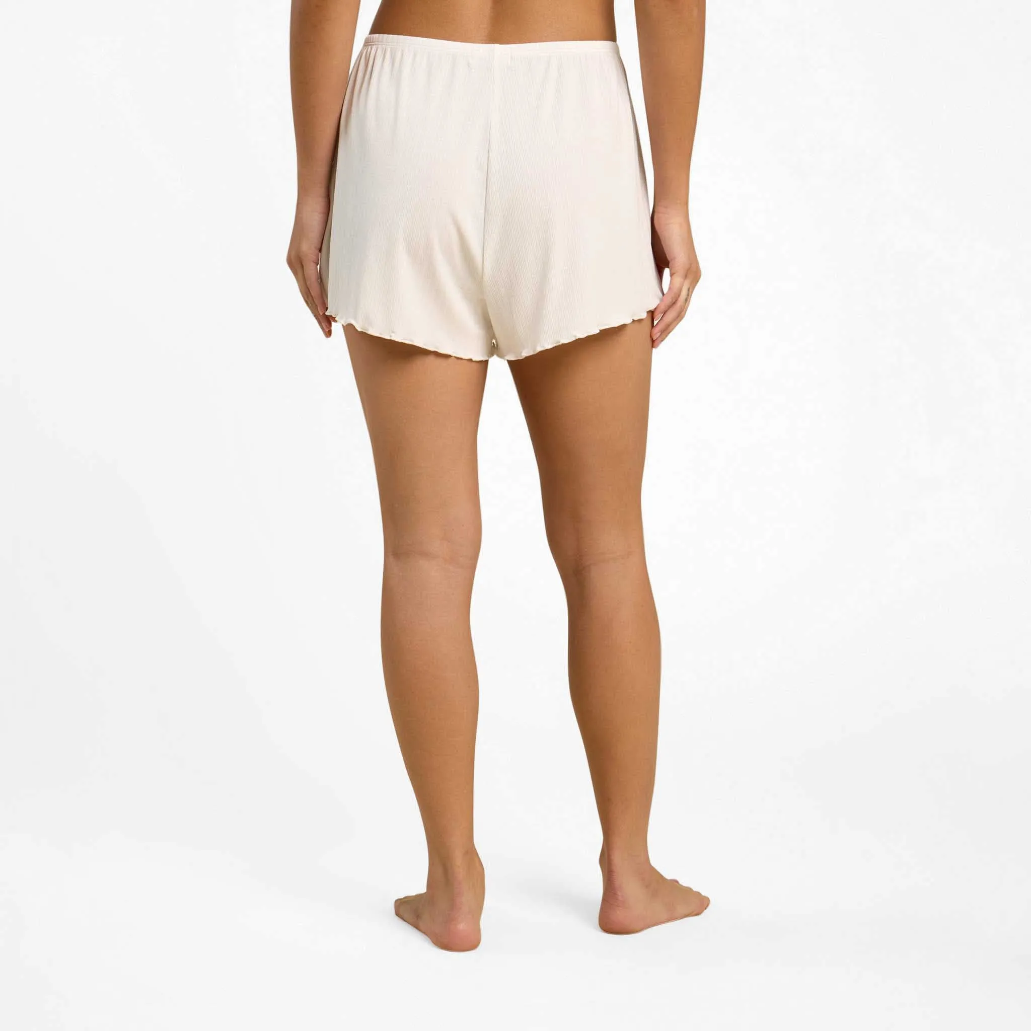 Mini Rib Cheeky Short | Pearl sold by nuuds product image thumbnail 4