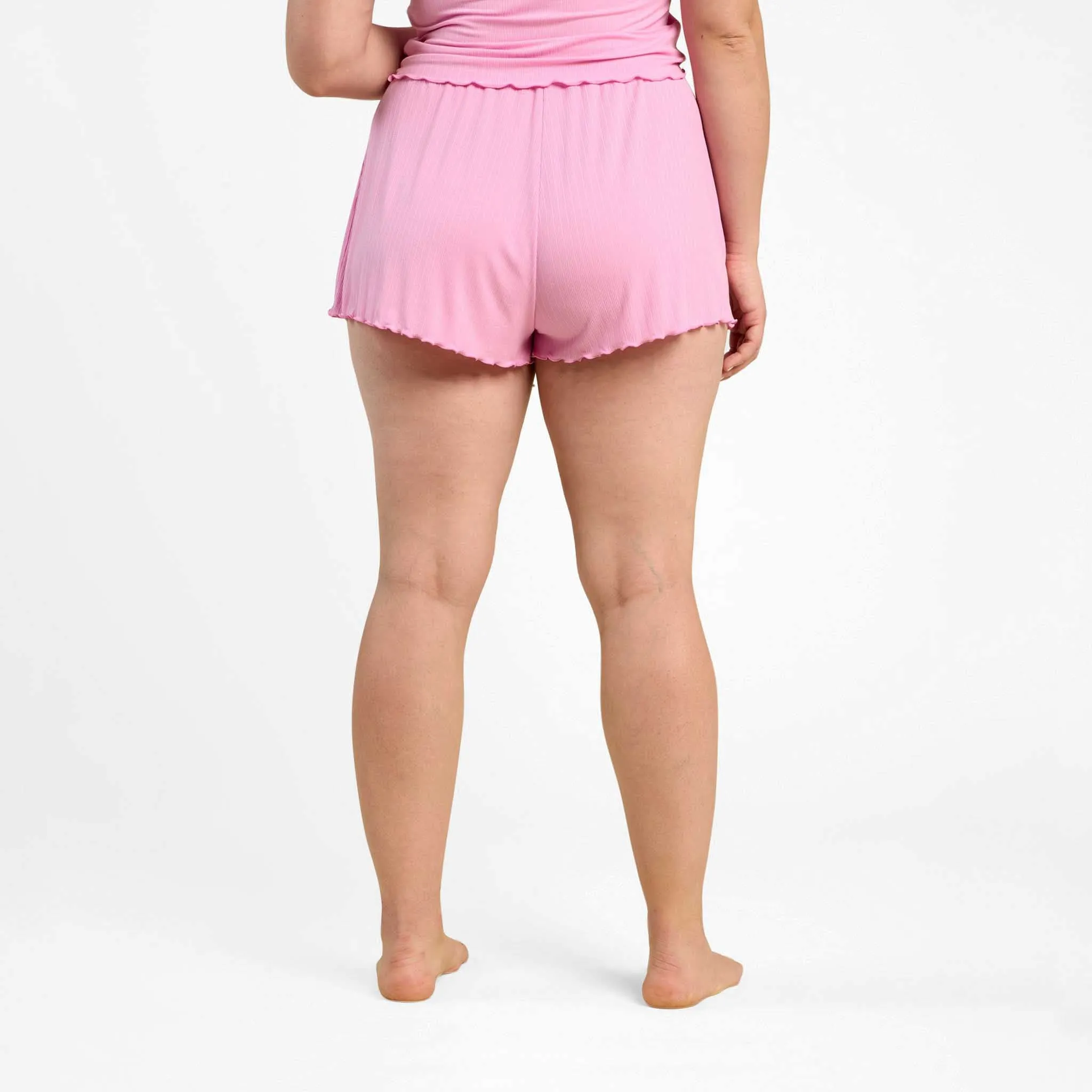 Mini Rib Cheeky Short | Bubblegum Pink sold by nuuds product image thumbnail 4