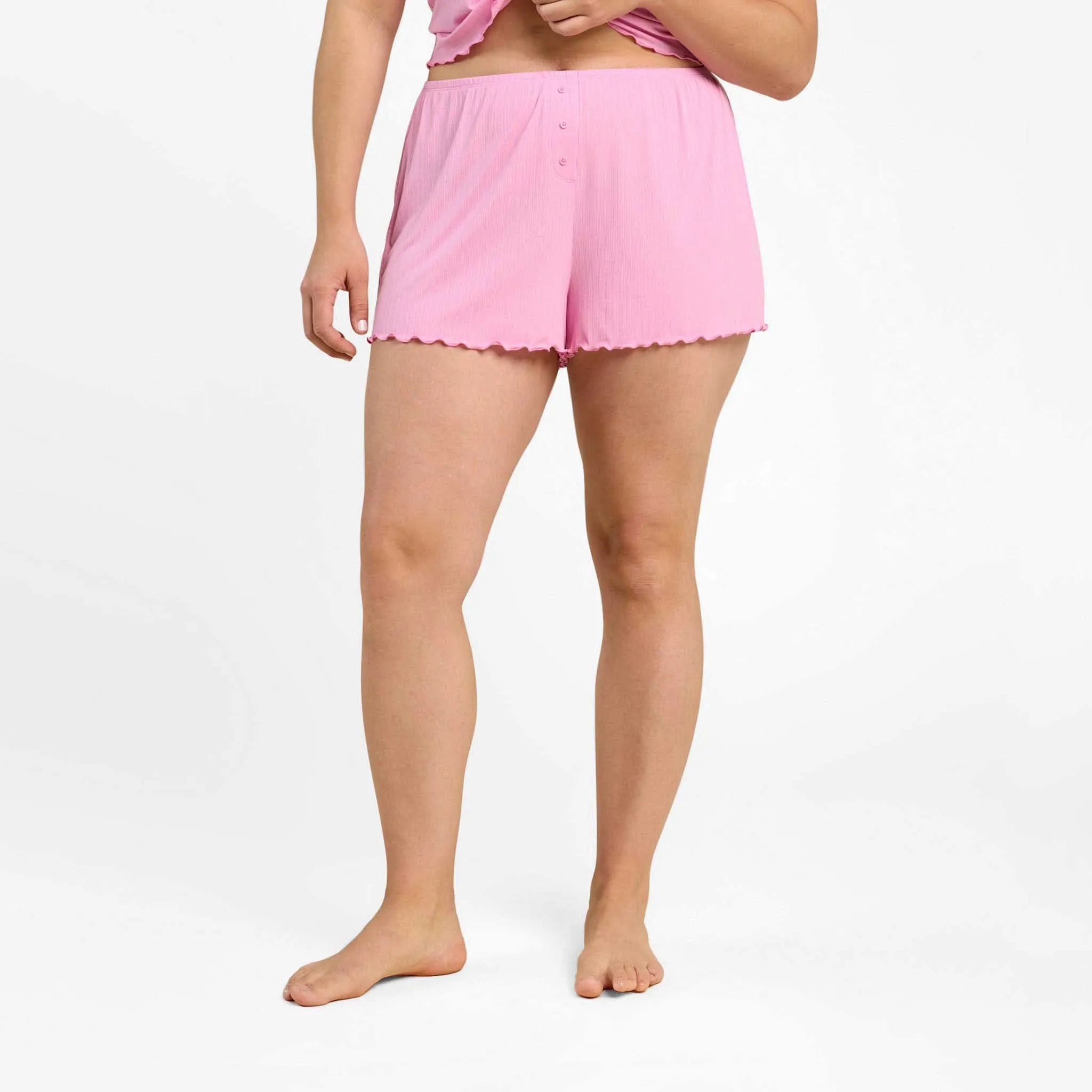 Mini Rib Cheeky Short | Bubblegum Pink sold by nuuds product image thumbnail 2