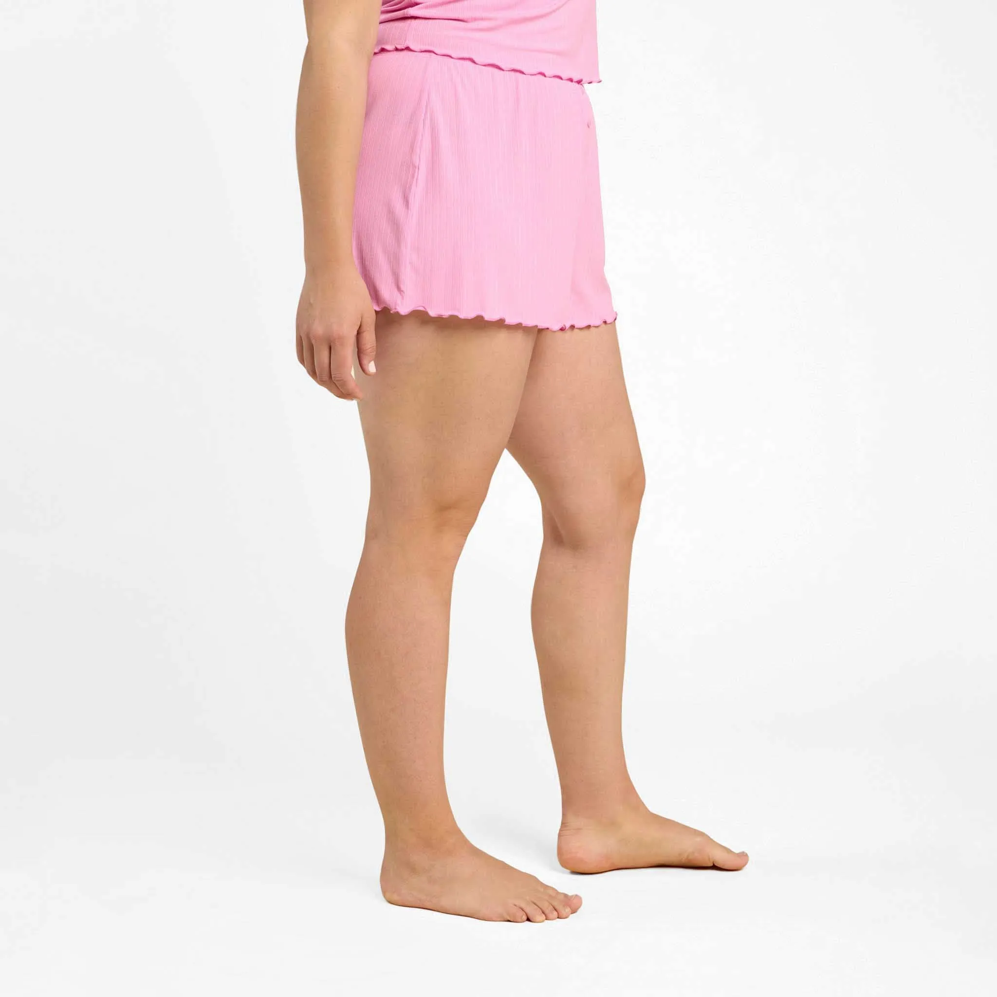 Mini Rib Cheeky Short | Bubblegum Pink sold by nuuds product image thumbnail 3