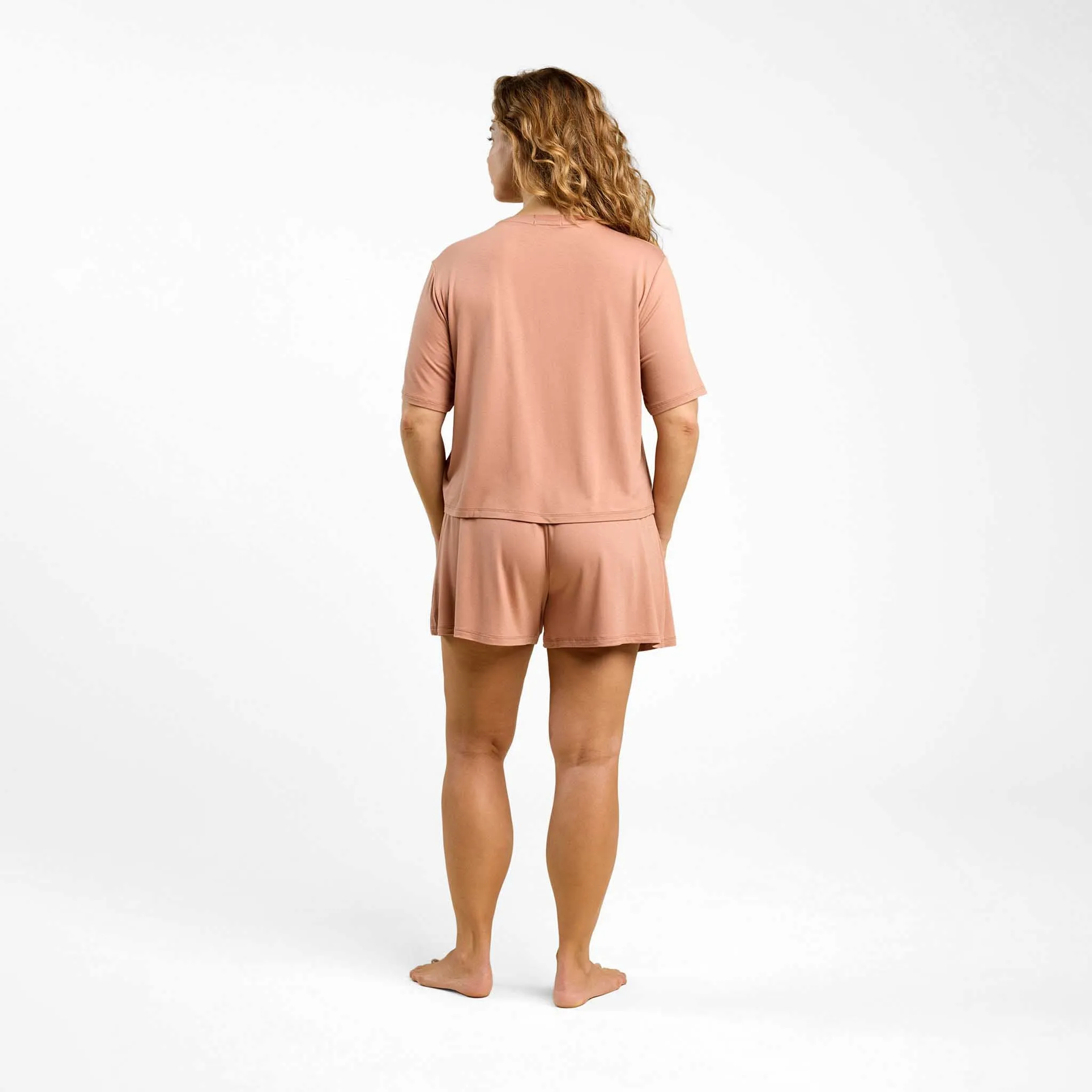 Pajama Short Set | Clay sold by nuuds product image thumbnail 4