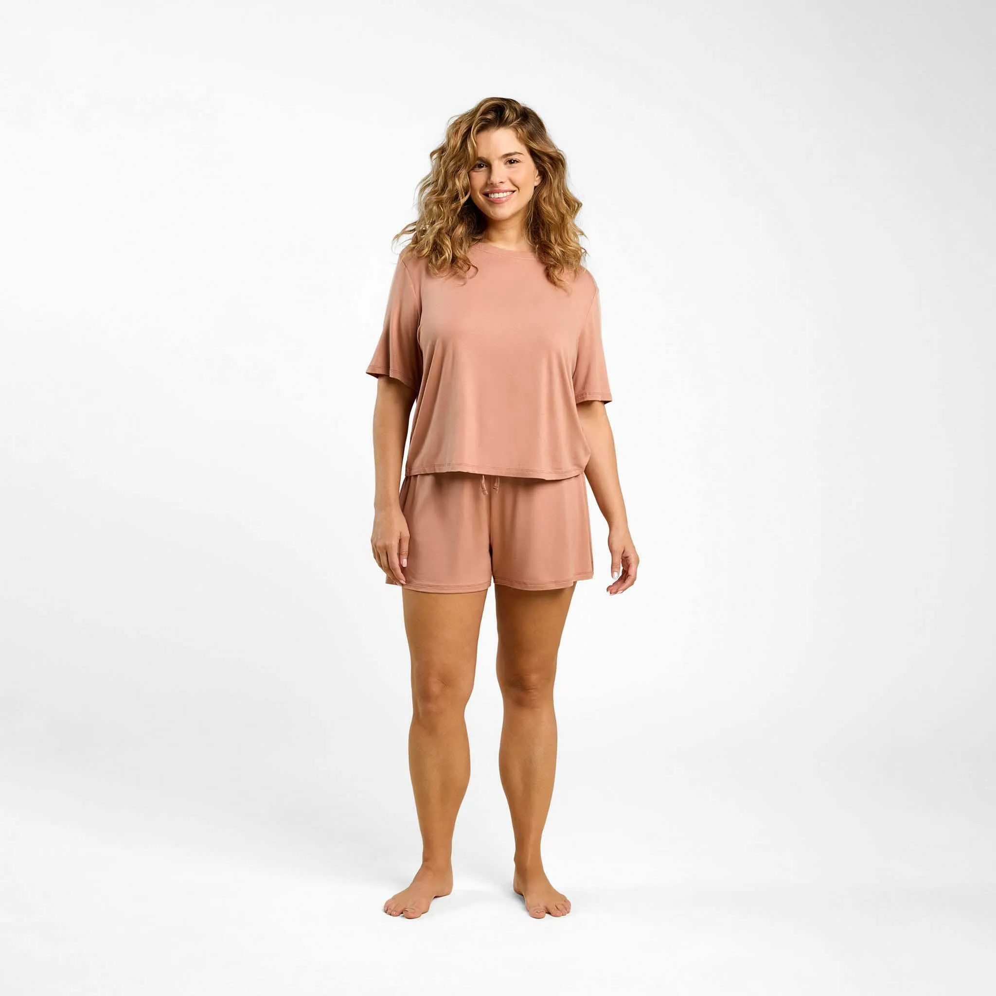 Pajama Short Set | Clay sold by nuuds product image thumbnail 2