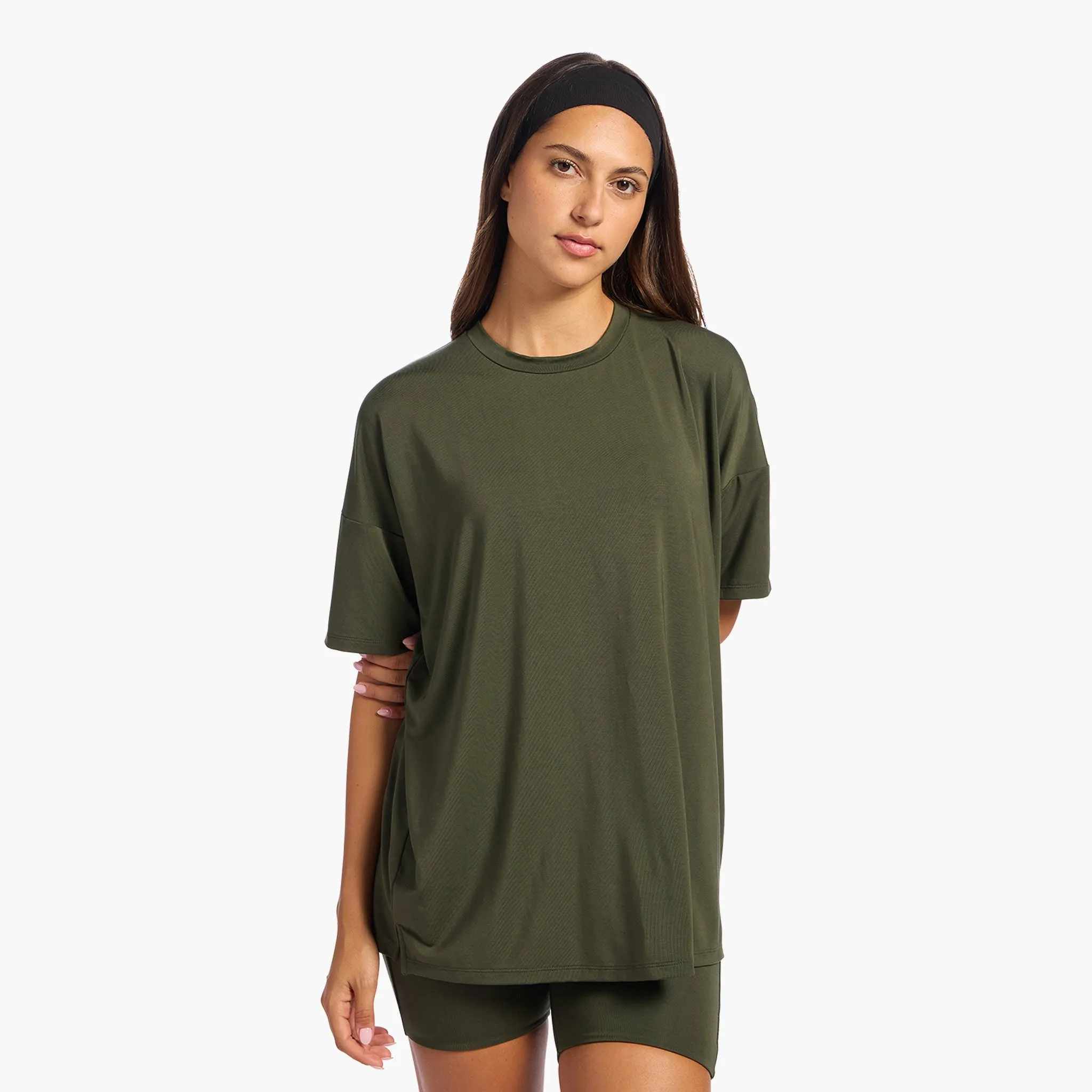 Biker Short Set | Darkest Olive sold by nuuds