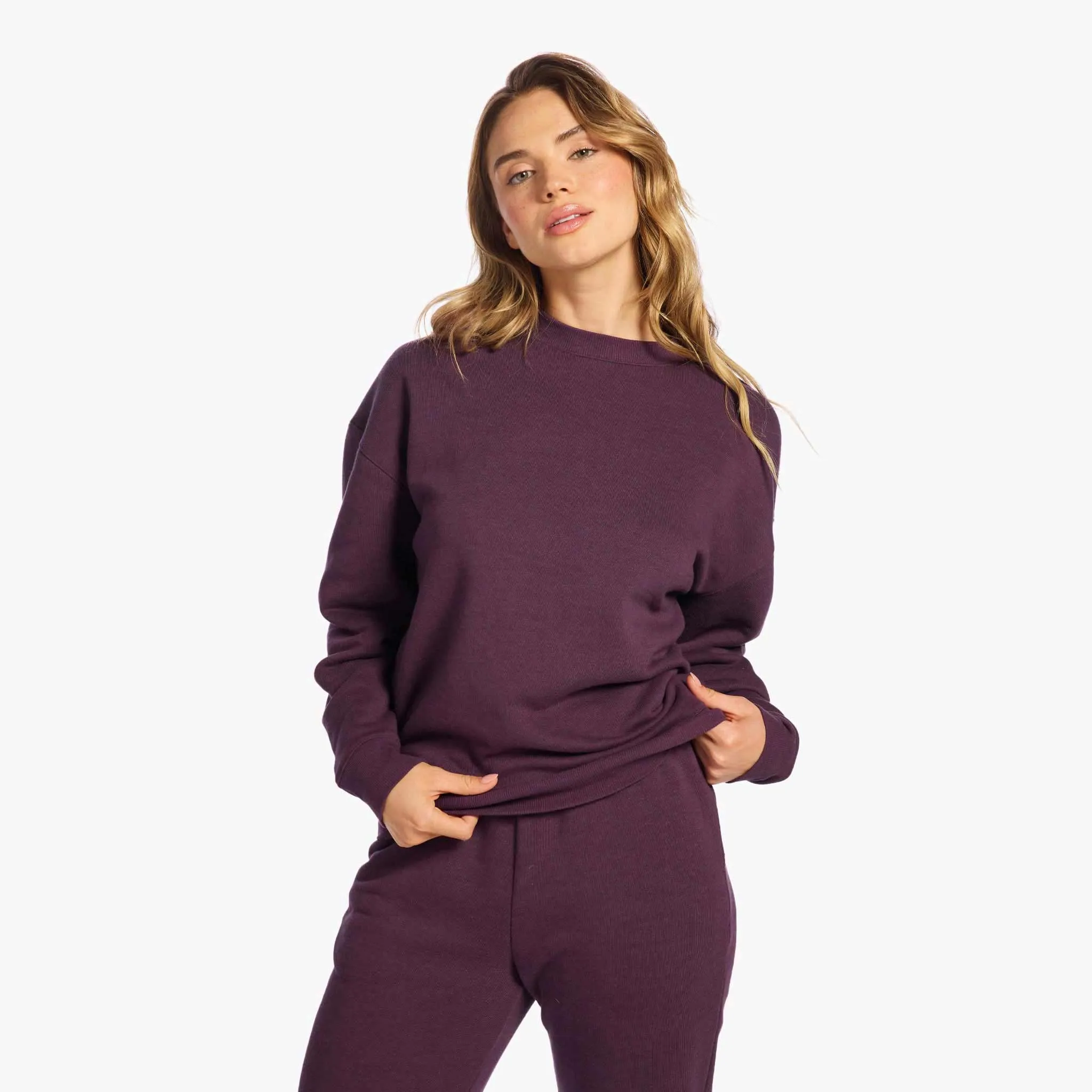Vintage Fleece Crewneck | Plum sold by nuuds