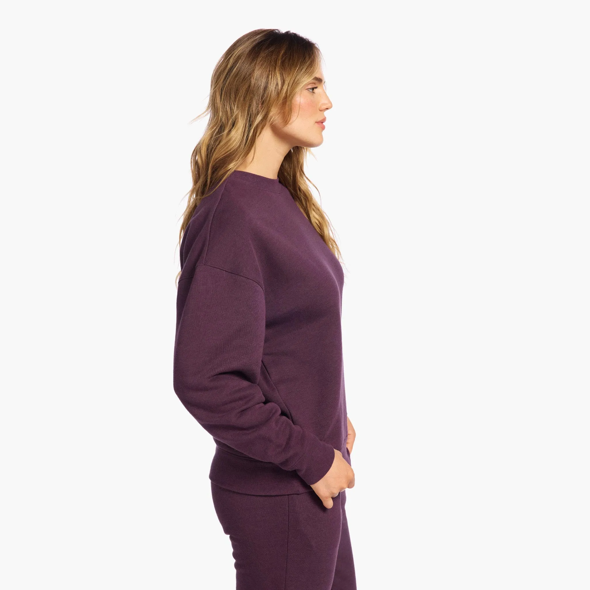 Vintage Fleece Crewneck | Plum sold by nuuds product image thumbnail 3