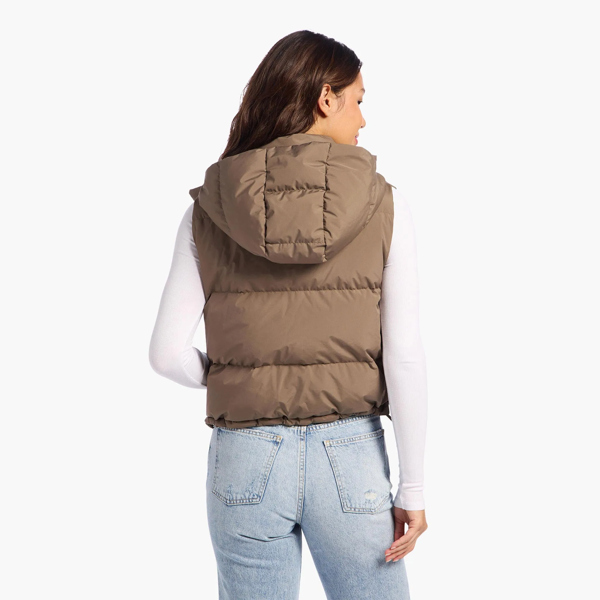 Peak Puffer Vest | Mocha sold by nuuds product image thumbnail 4