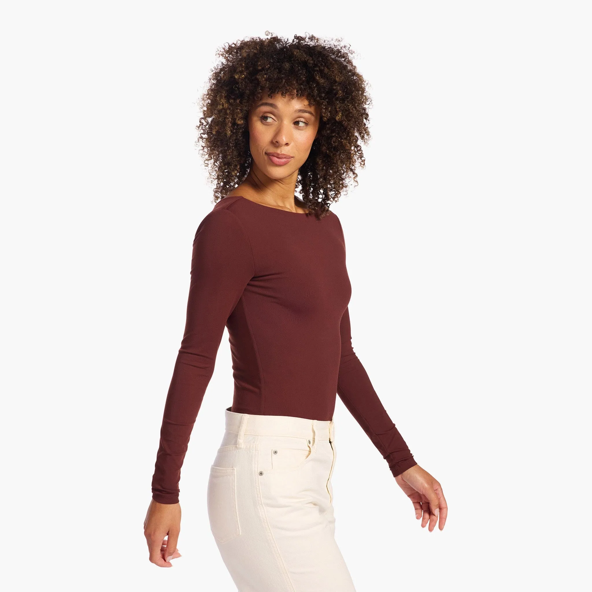 Open Back Bodysuit | Black Cherry sold by nuuds product image thumbnail 3