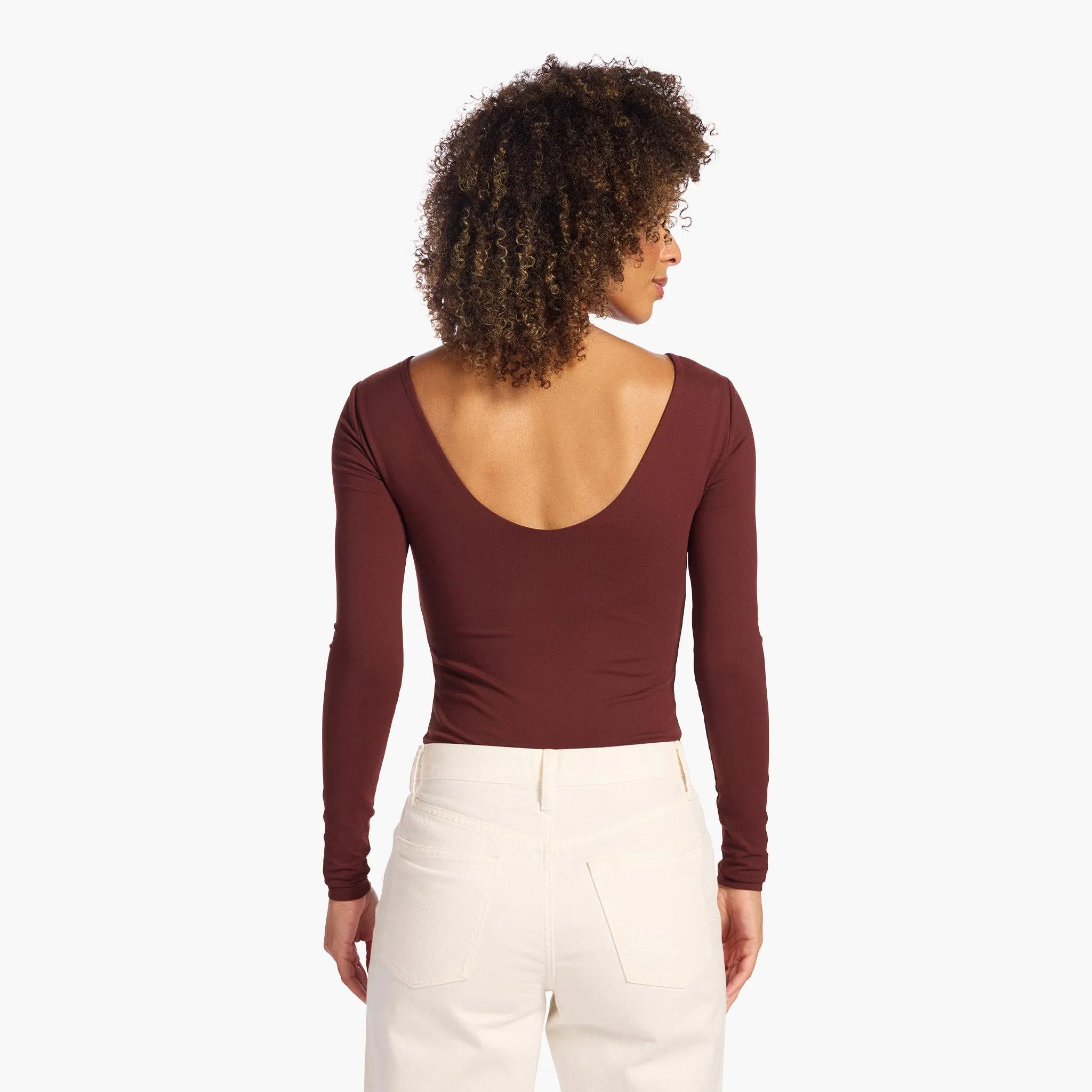 Open Back Bodysuit | Black Cherry sold by nuuds product image thumbnail 4
