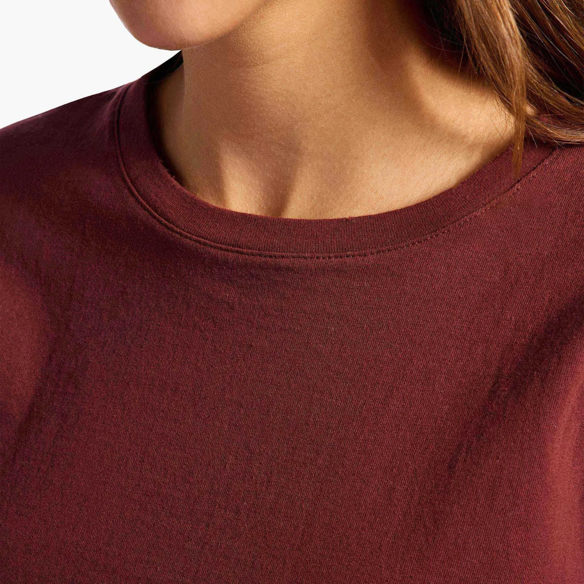 Vintage Cotton Long Sleeve Everyday T-Shirt | Black Cherry sold by nuuds product image thumbnail 5