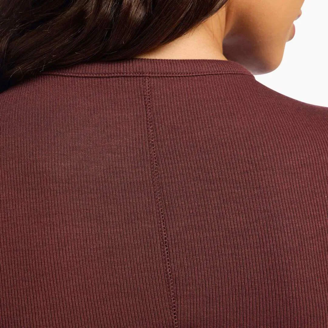 Slinky Rib Long Sleeve Shirt | Black Cherry sold by nuuds product image thumbnail 5