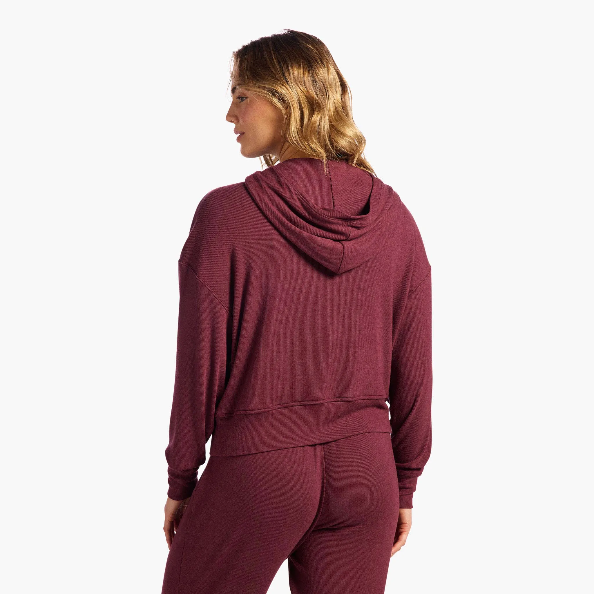 Slinky Rib Hoodie | Merlot sold by nuuds product image thumbnail 4