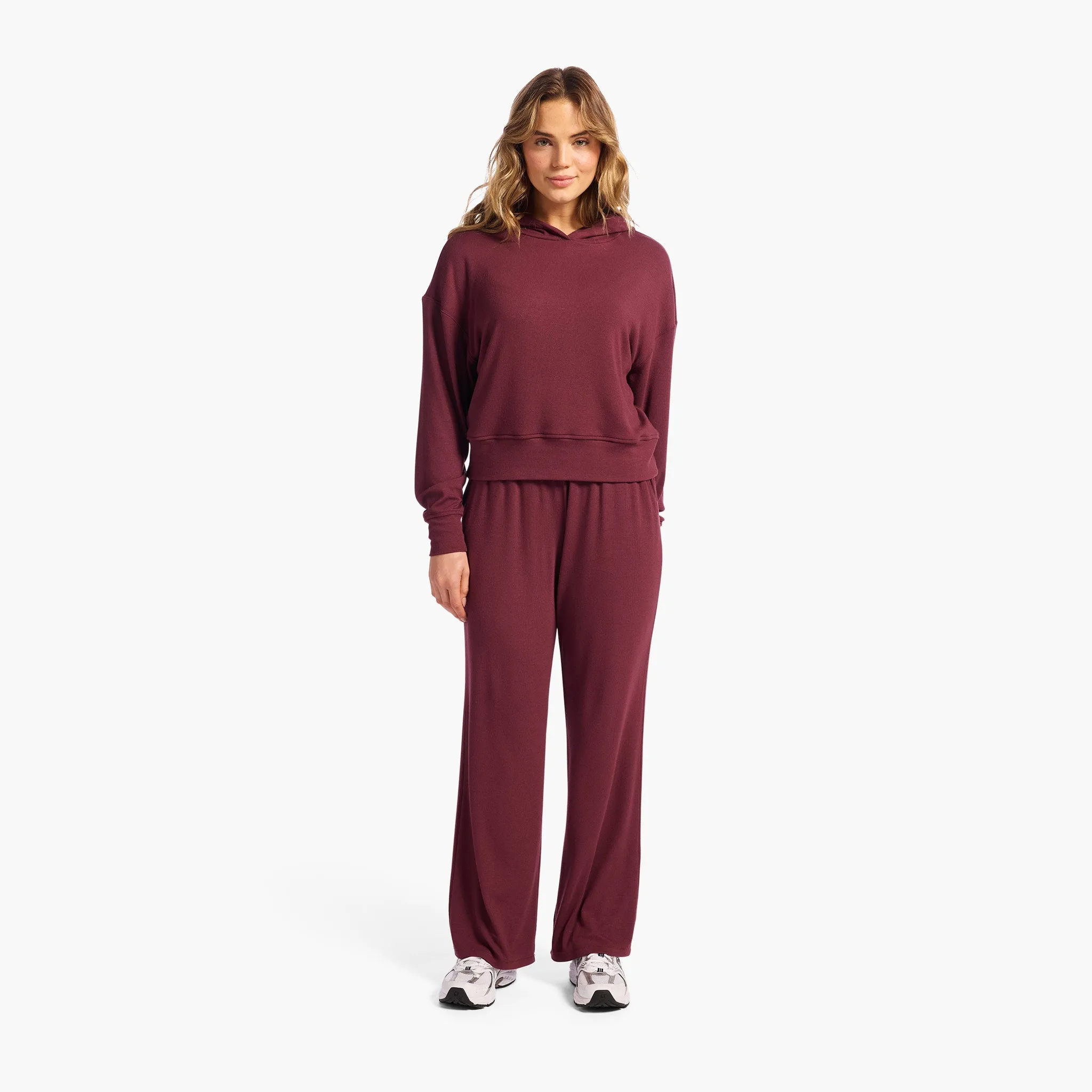 Slinky Rib Hoodie | Merlot sold by nuuds product image thumbnail 2