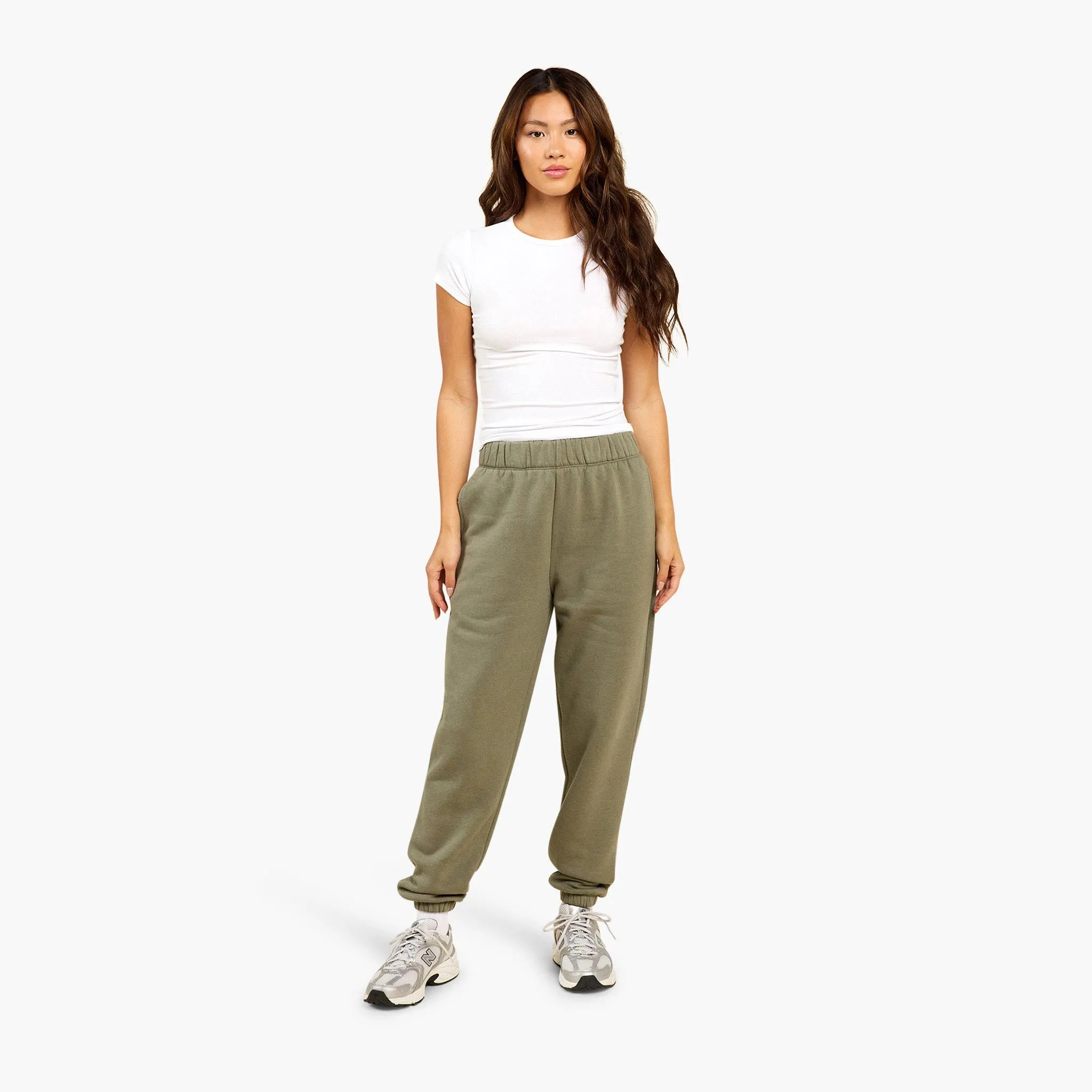 Vintage Fleece Jogger | Olive sold by nuuds