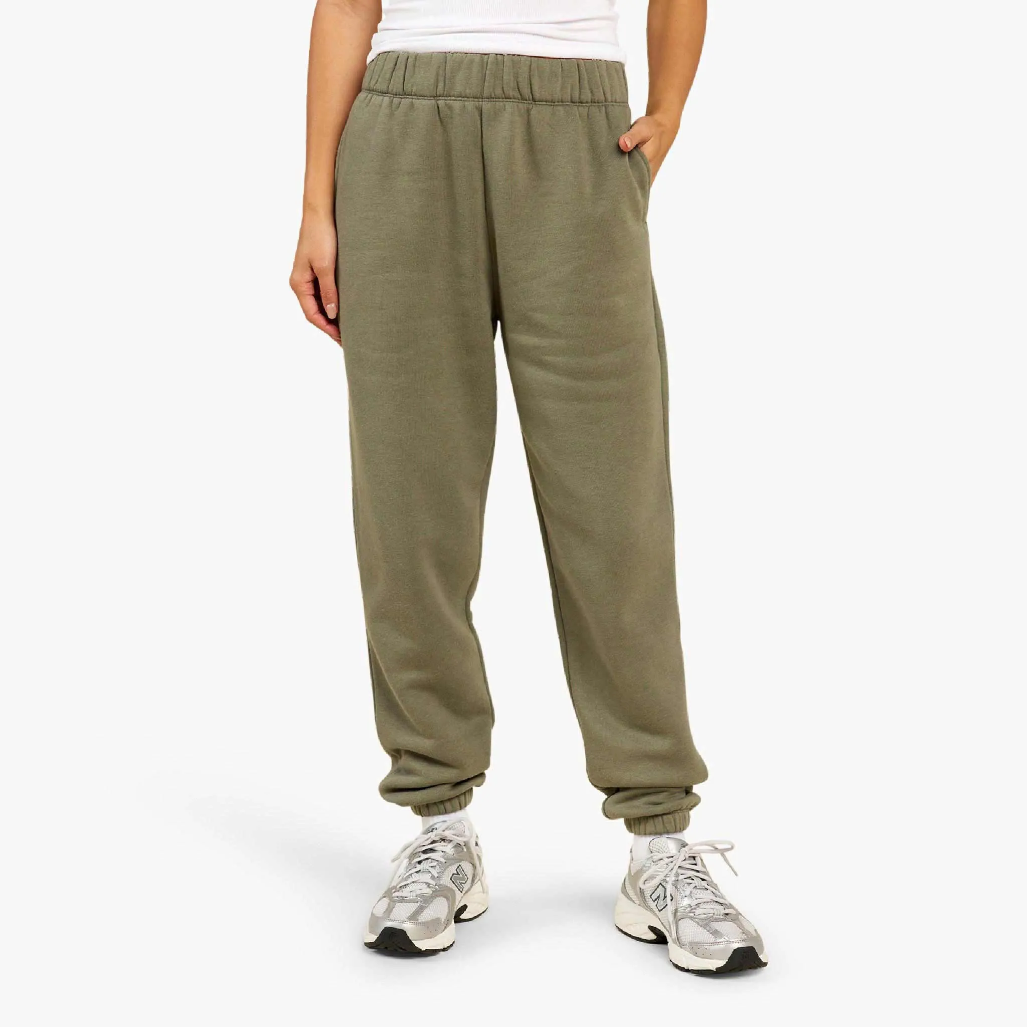 Vintage Fleece Jogger | Olive sold by nuuds product image thumbnail 2