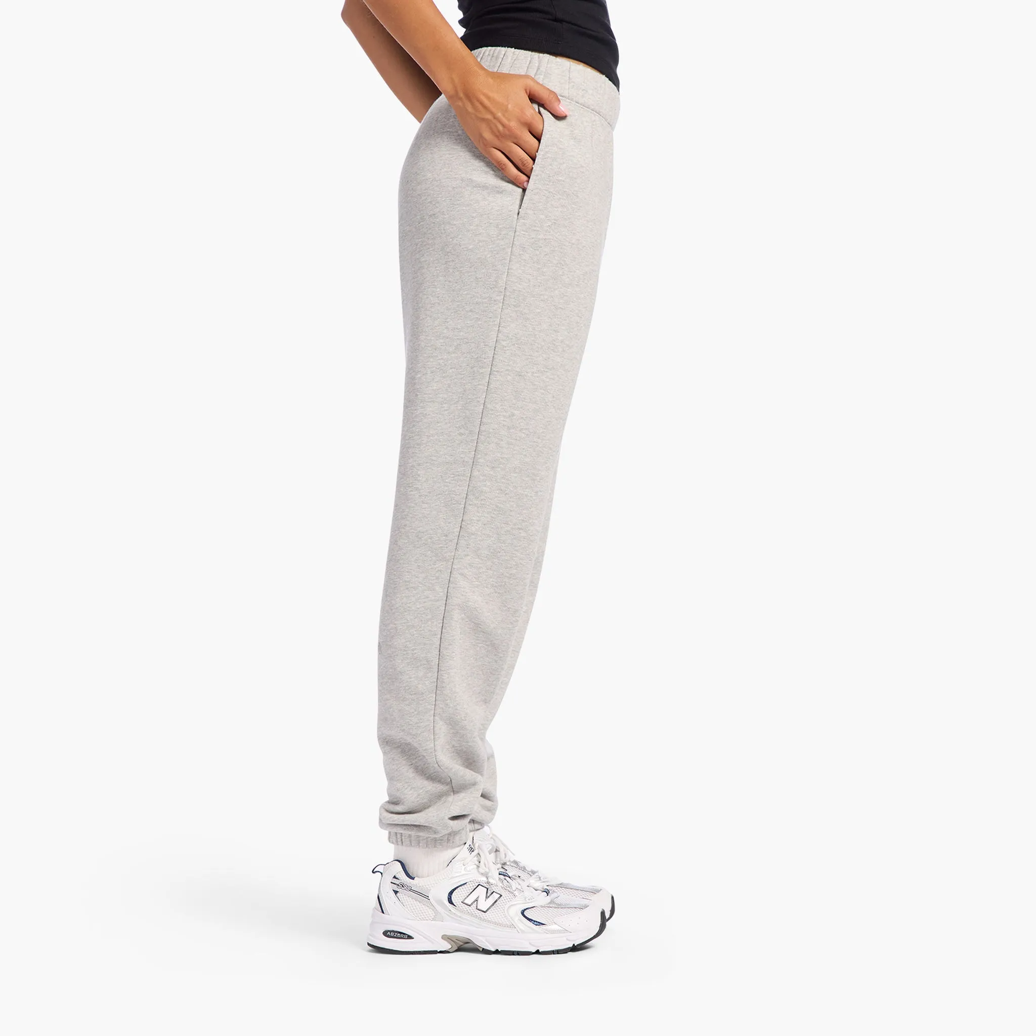 Vintage Fleece Jogger | Heather Grey sold by nuuds product image thumbnail 3
