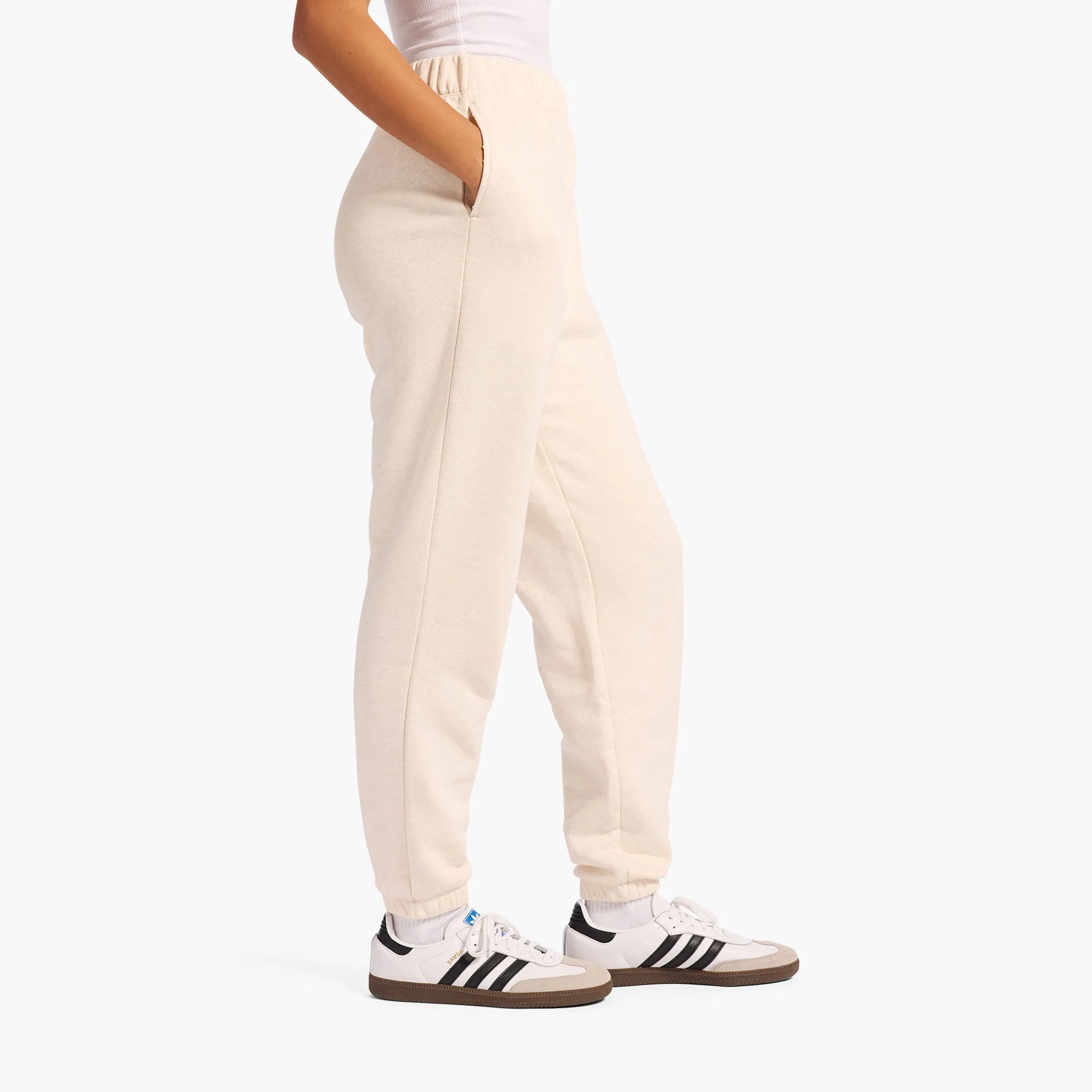 Vintage Fleece Jogger | Heather Bone sold by nuuds product image thumbnail 3