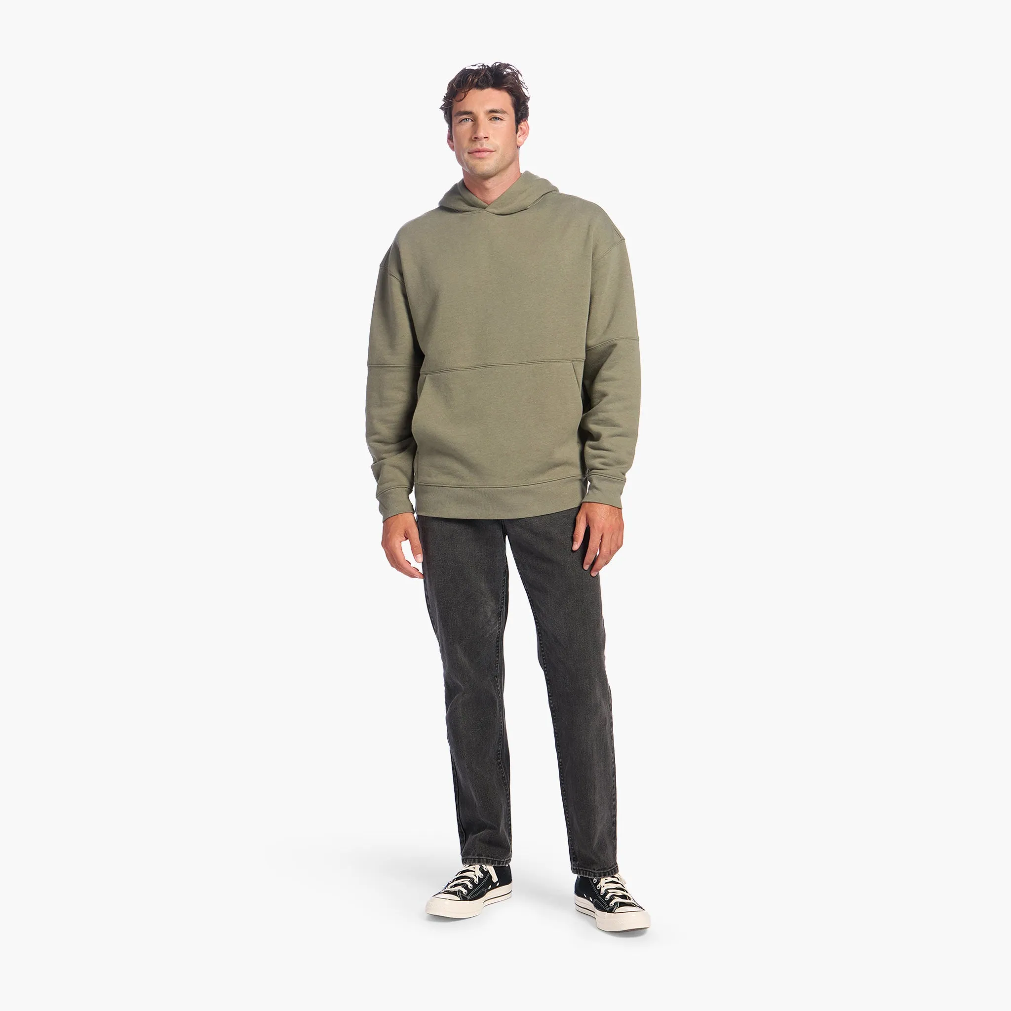 Vintage Fleece Men's Hoodie | Olive sold by nuuds product image thumbnail 2